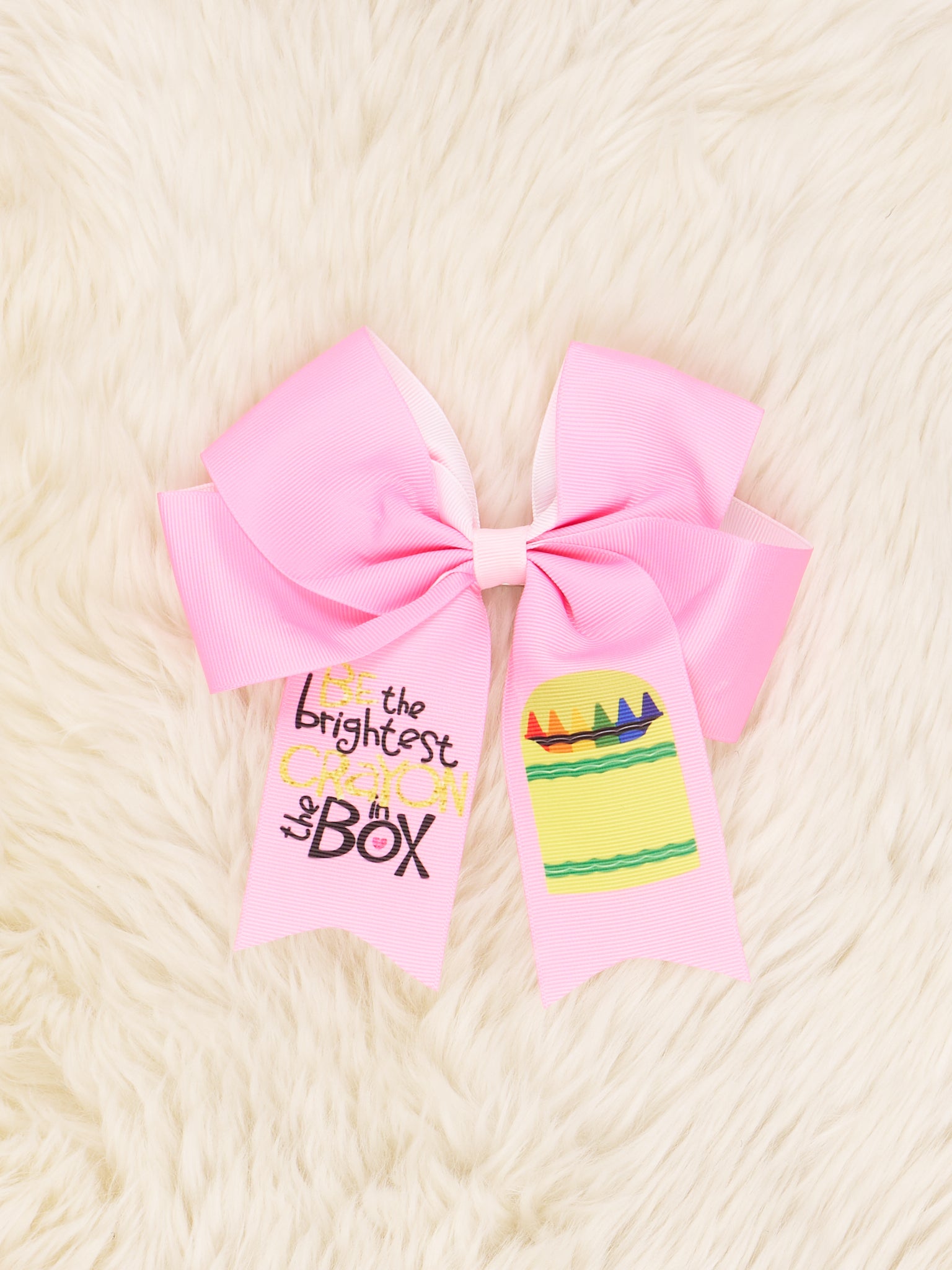 Pink Crayon Bow - Marie Nicole Clothing