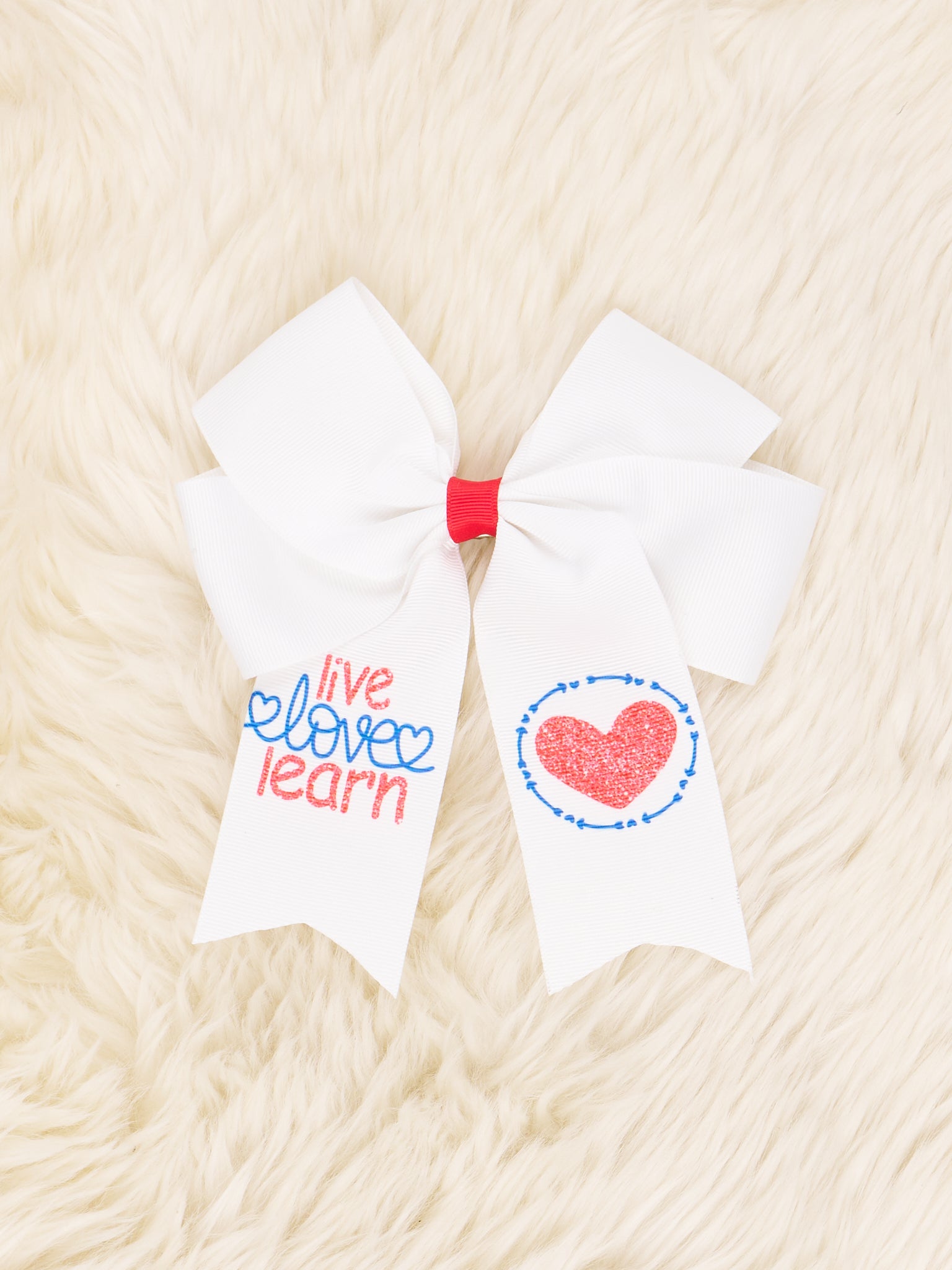 "Live Love Learn" Bow - Marie Nicole Clothing