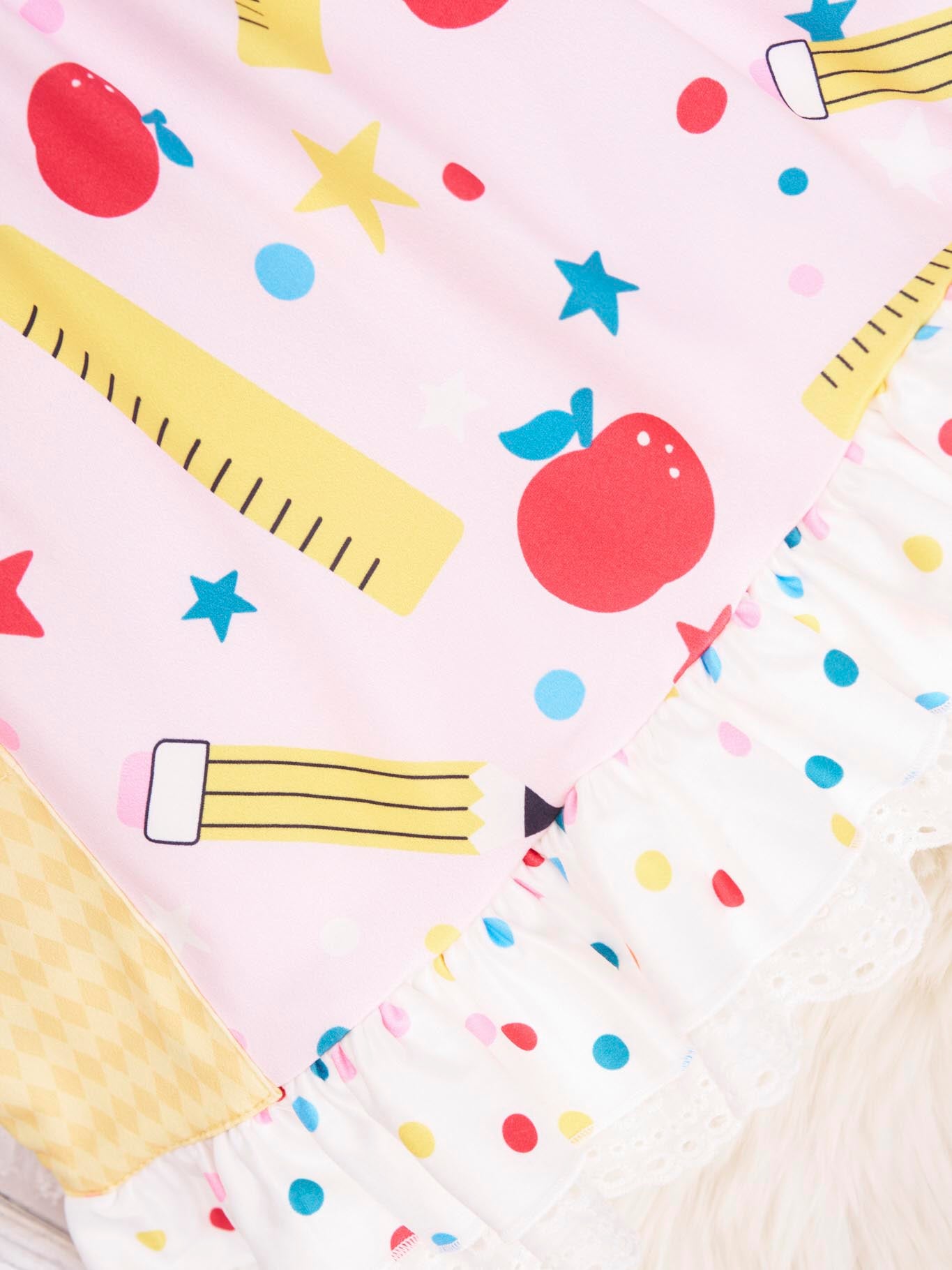 Gingham Ruler Ruffle Pocket Dress - Marie Nicole Clothing