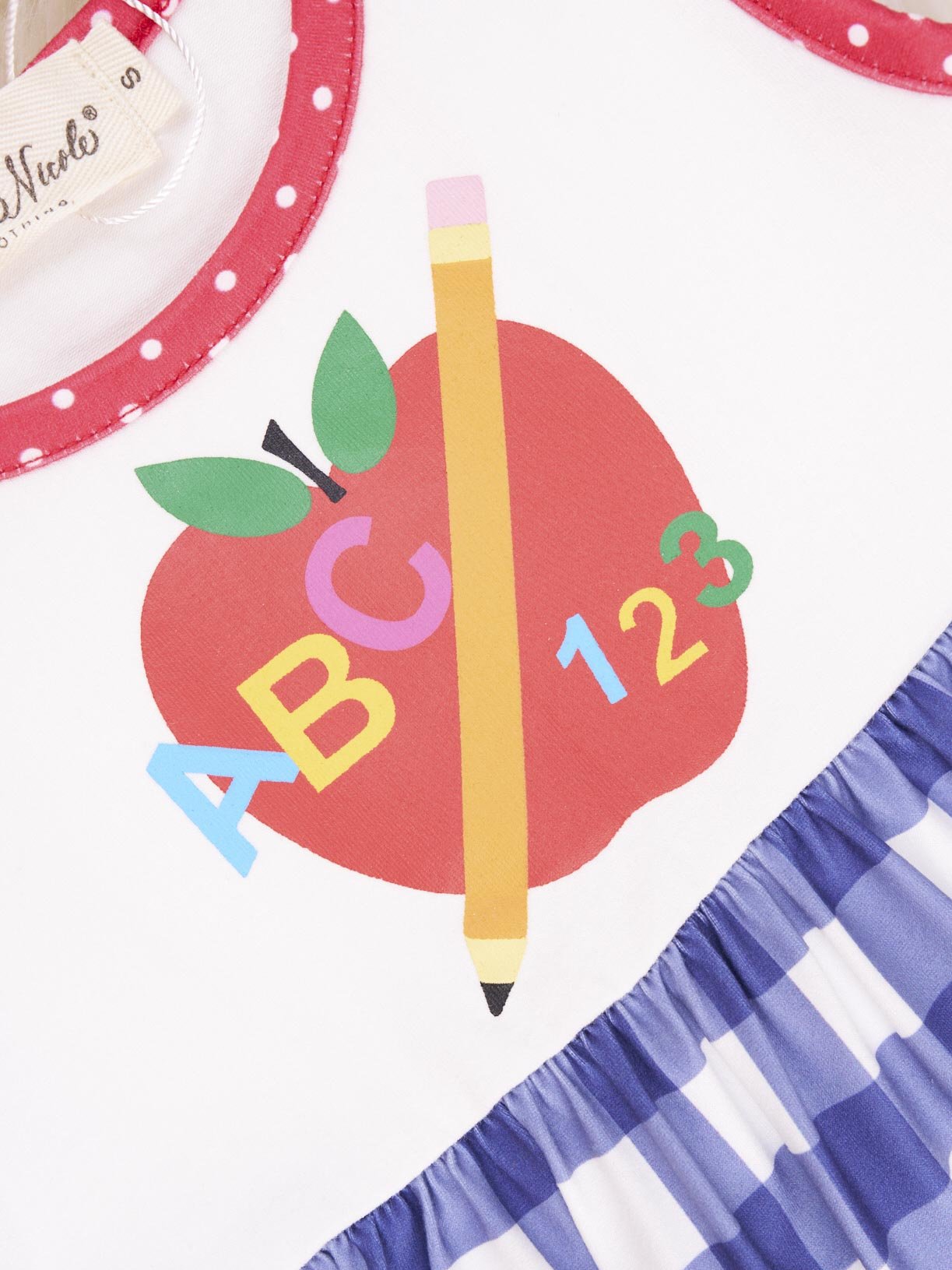 Gingham "ABC, 123" Ruffle Outfit - Marie Nicole Clothing
