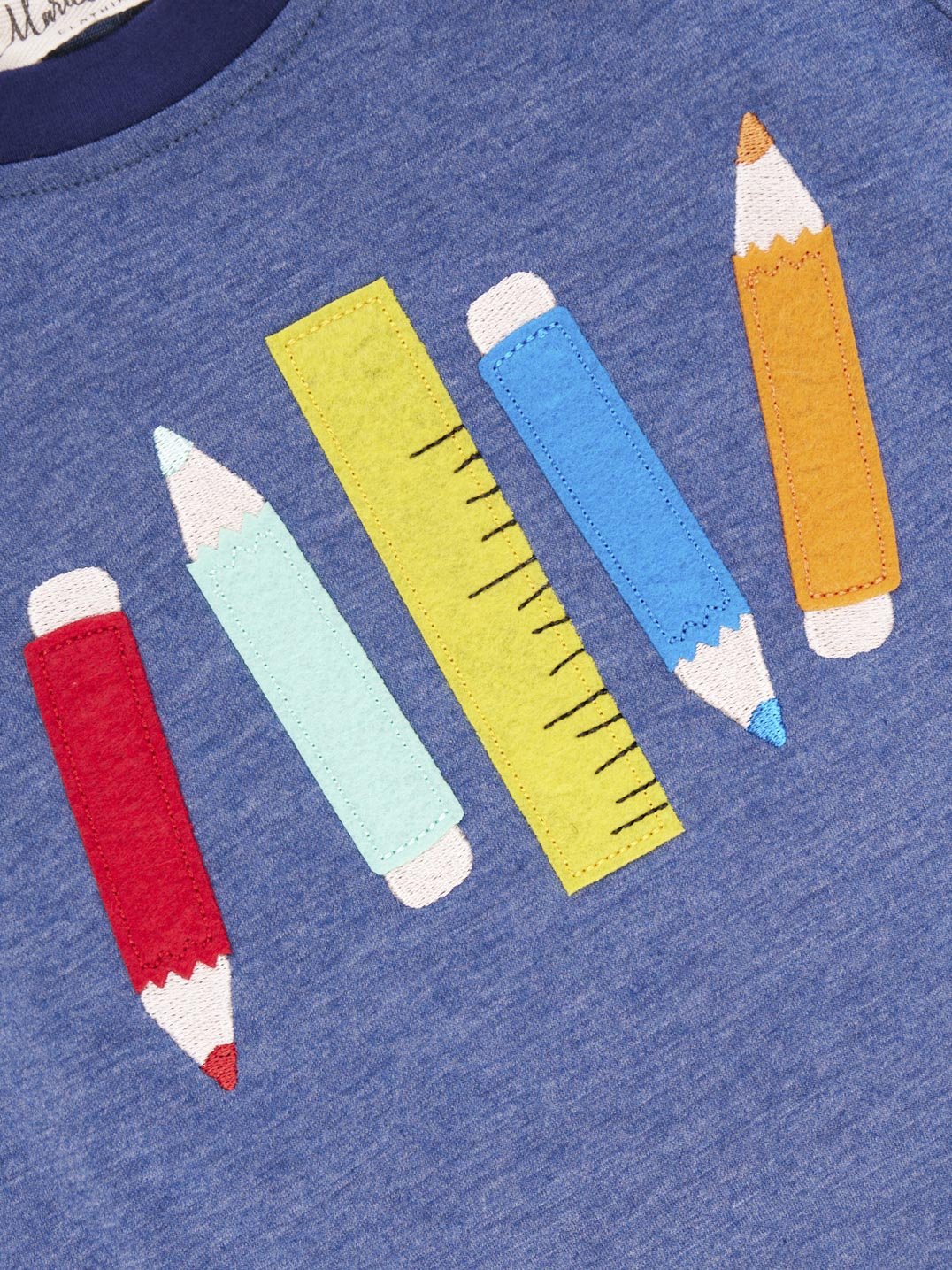 Blue Colored Pencil Shirt - Marie Nicole Clothing