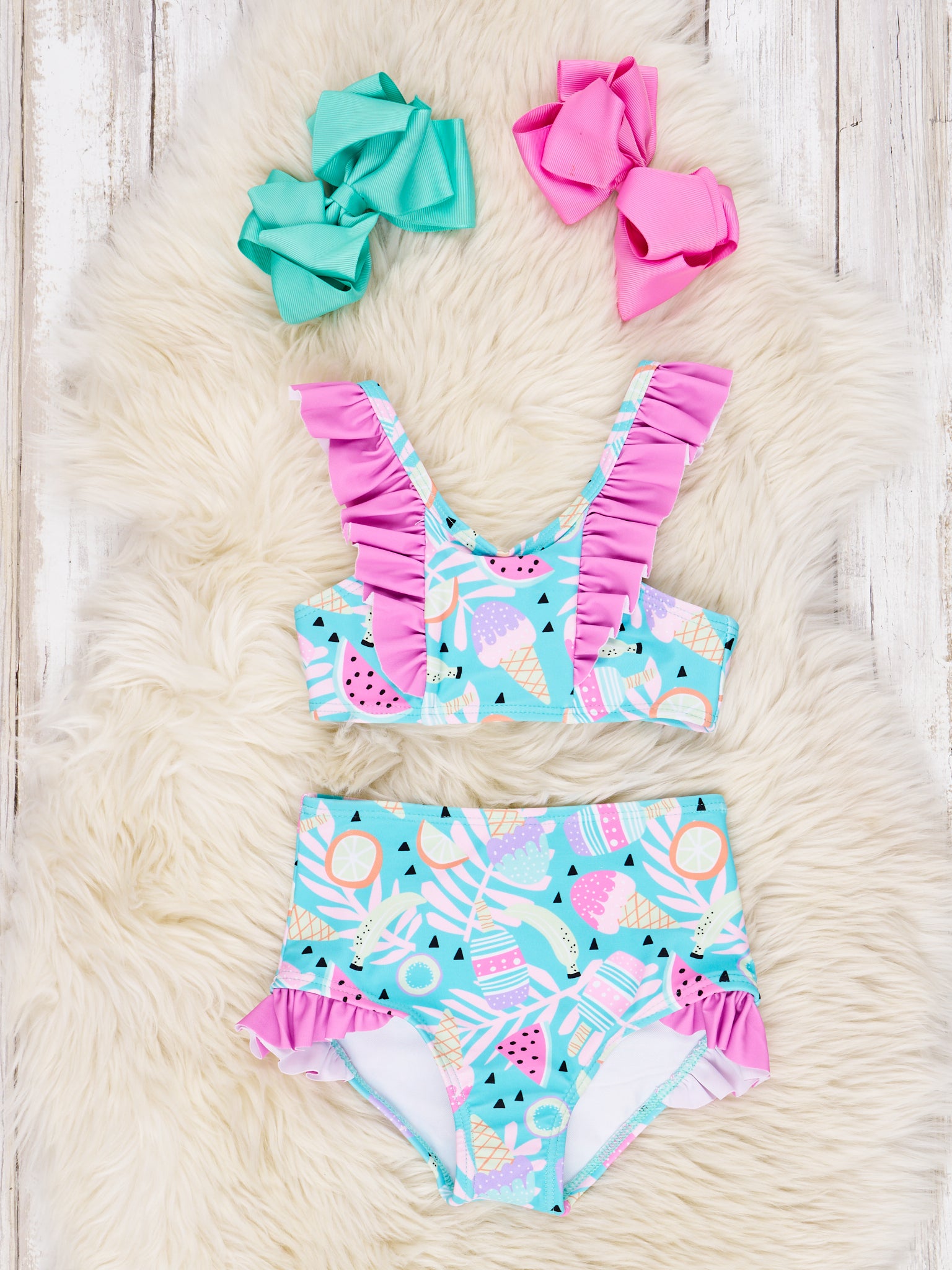 Sweet Treats Ruffle Swimsuit - Marie Nicole Clothing