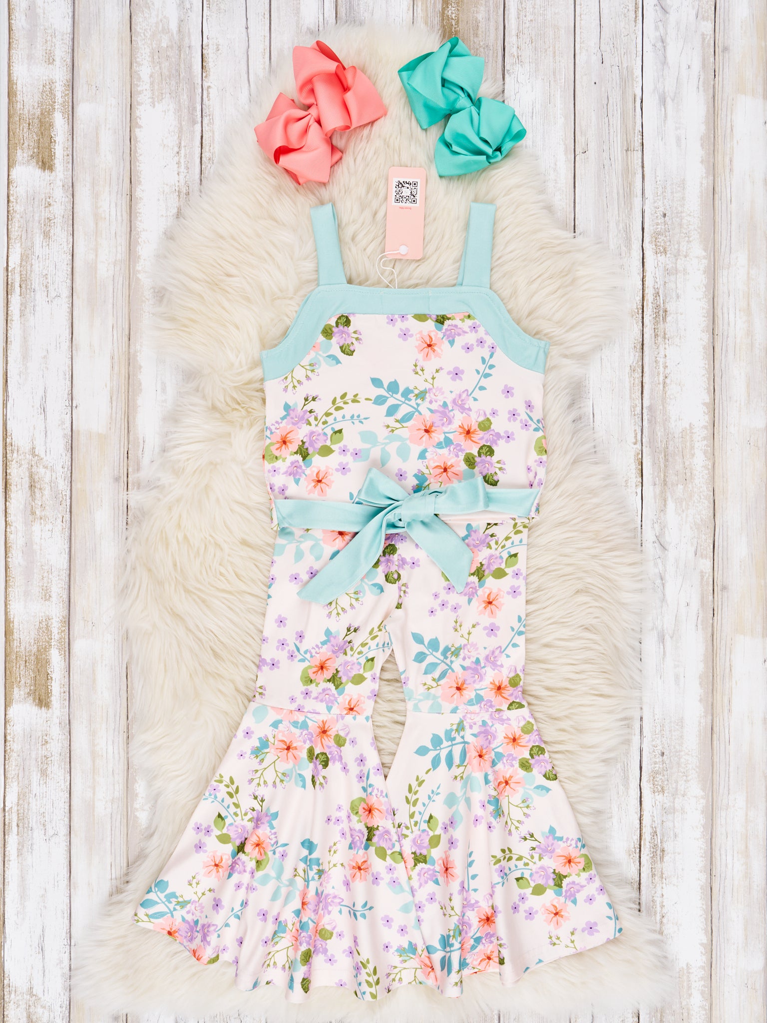Coral Buttercup Tank & Bell Bottoms Outfit - Marie Nicole Clothing