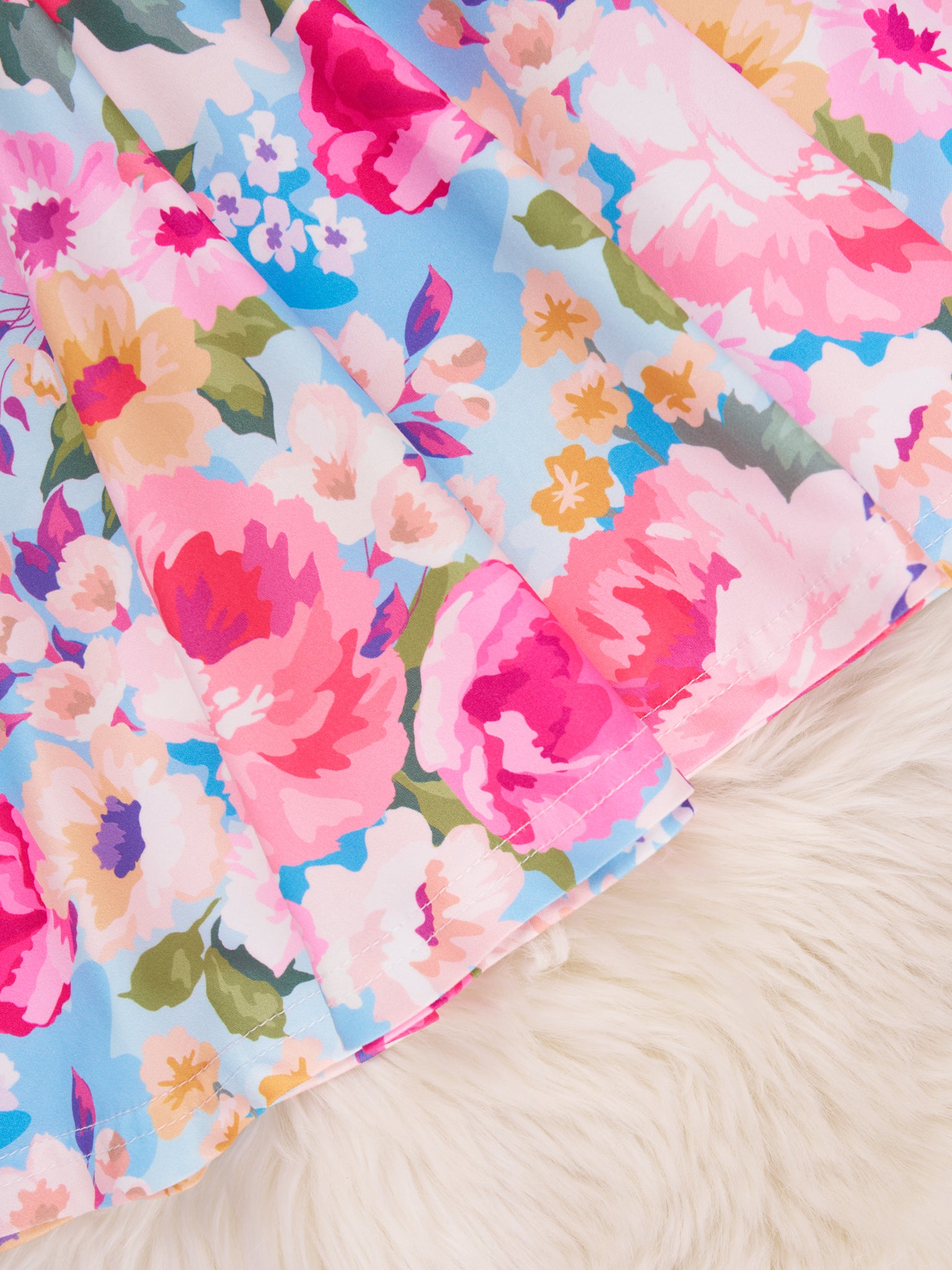 Vibrant Watercolor Rose Swing Dress - Marie Nicole Clothing