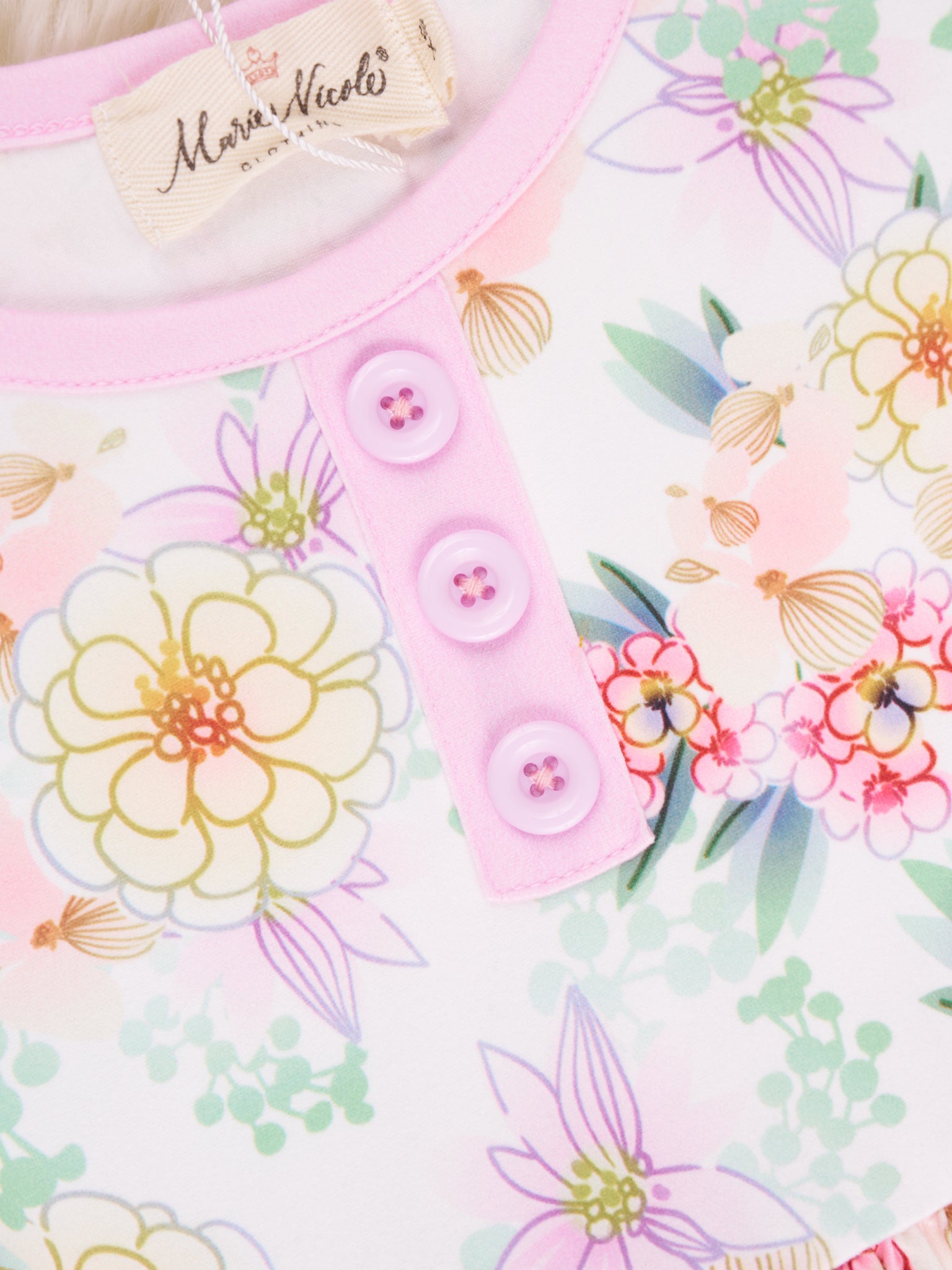 Watercolor Marigold Ruffle Dress - Marie Nicole Clothing