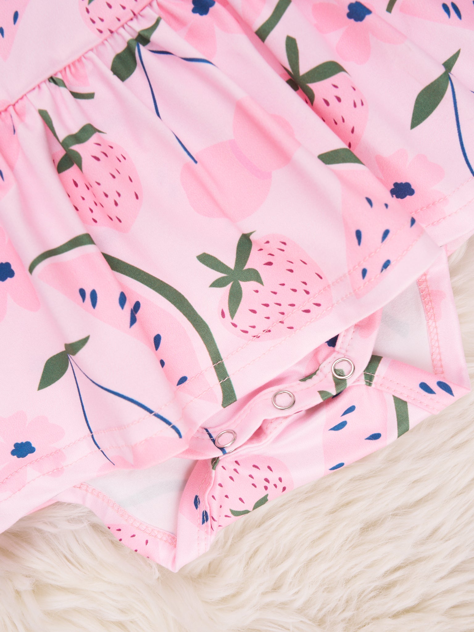 Watermelon & Strawberries Ruffle Dressy Romper - Marie Nicole Clothing