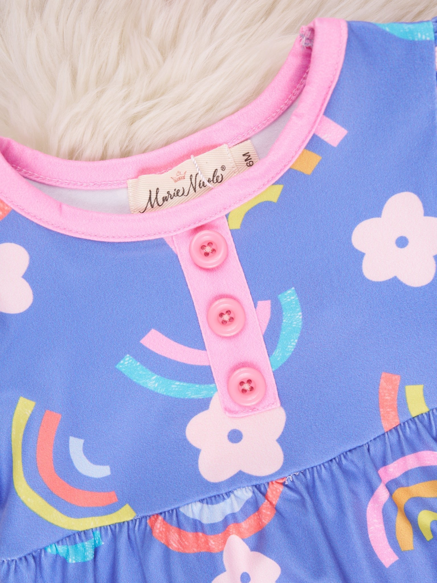 Floral Rainbow Ruffle Romper - Marie Nicole Clothing