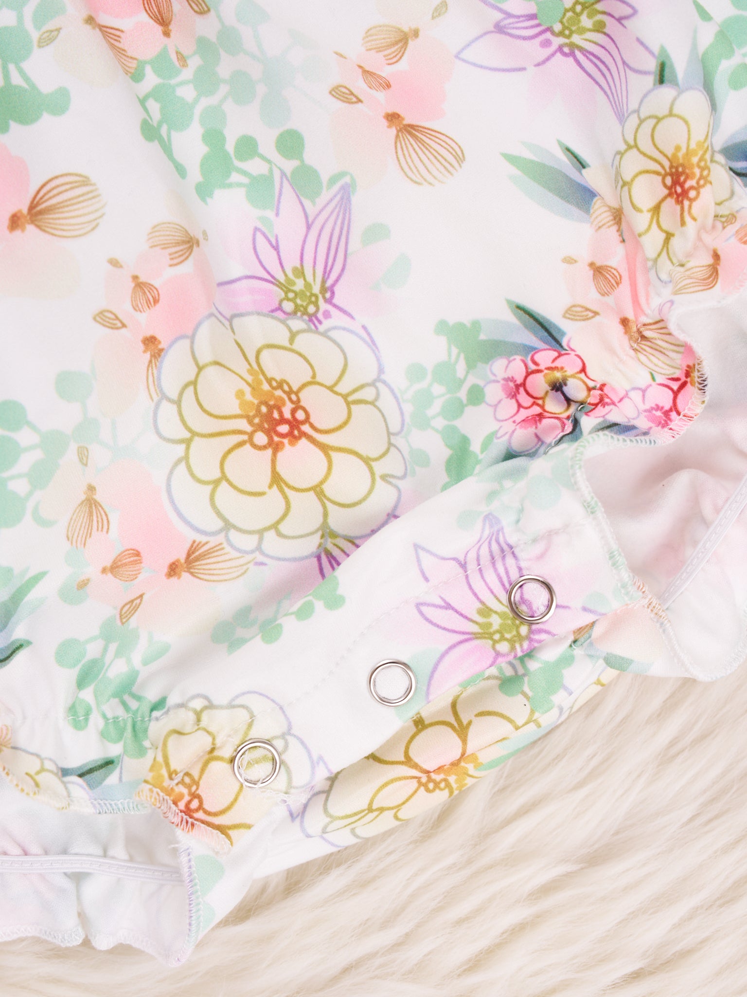 Watercolor Marigold Ruffle Romper - Marie Nicole Clothing