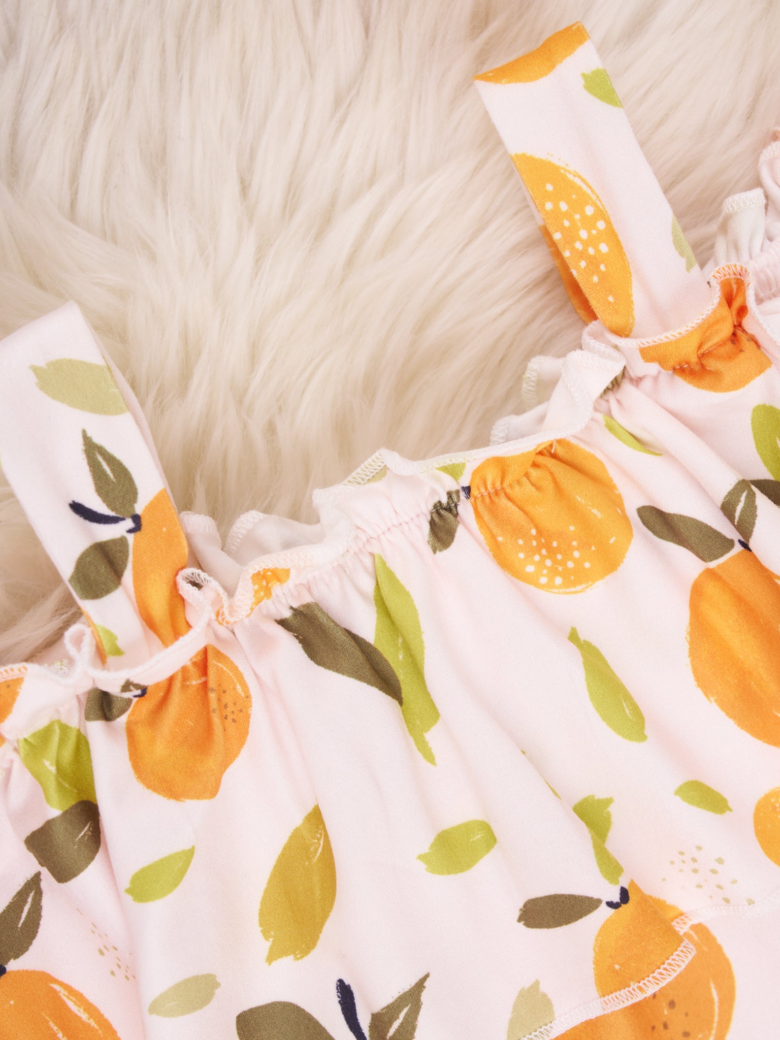 Oranges Ruffle Outfit - Marie Nicole Clothing