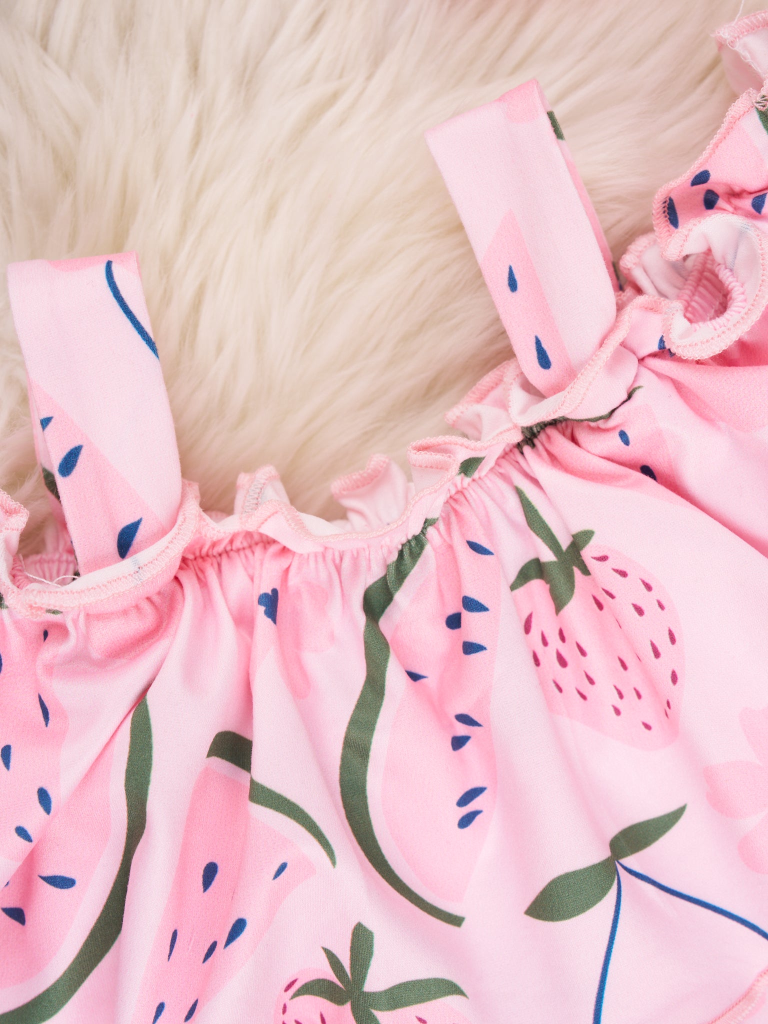 Watermelon & Strawberries Ruffle Outfit - Marie Nicole Clothing