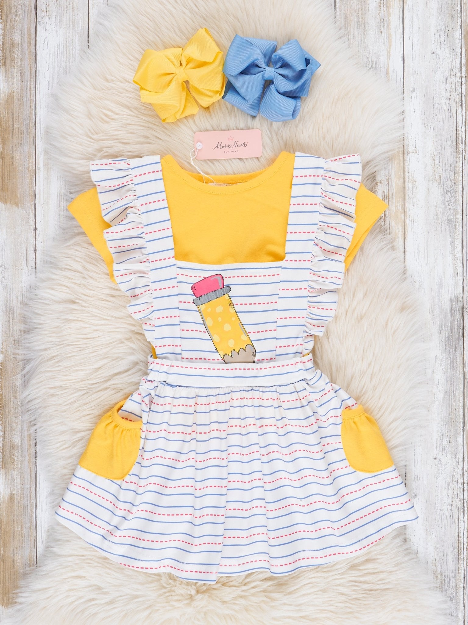 Pencil & Paper Ruffle Skirtall Set - Marie Nicole Clothing