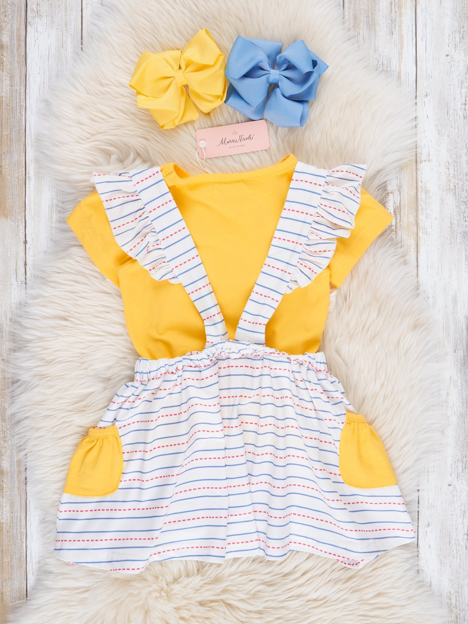 Pencil & Paper Ruffle Skirtall Set - Marie Nicole Clothing