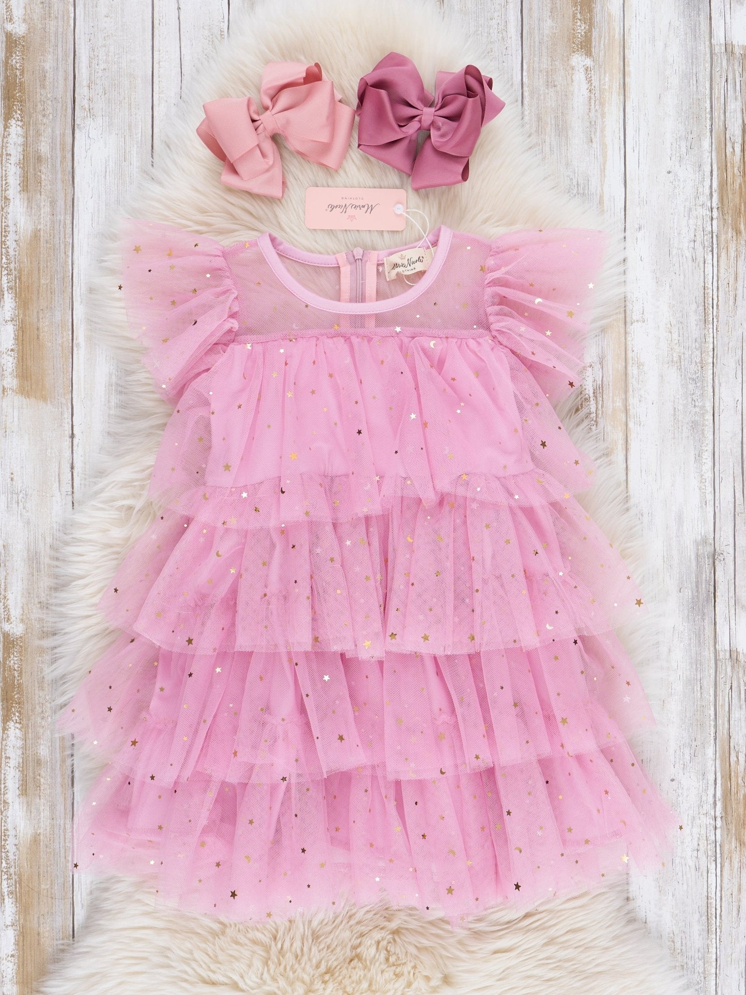 Pink Sparkles Cupcake Tulle Dress - Marie Nicole Clothing