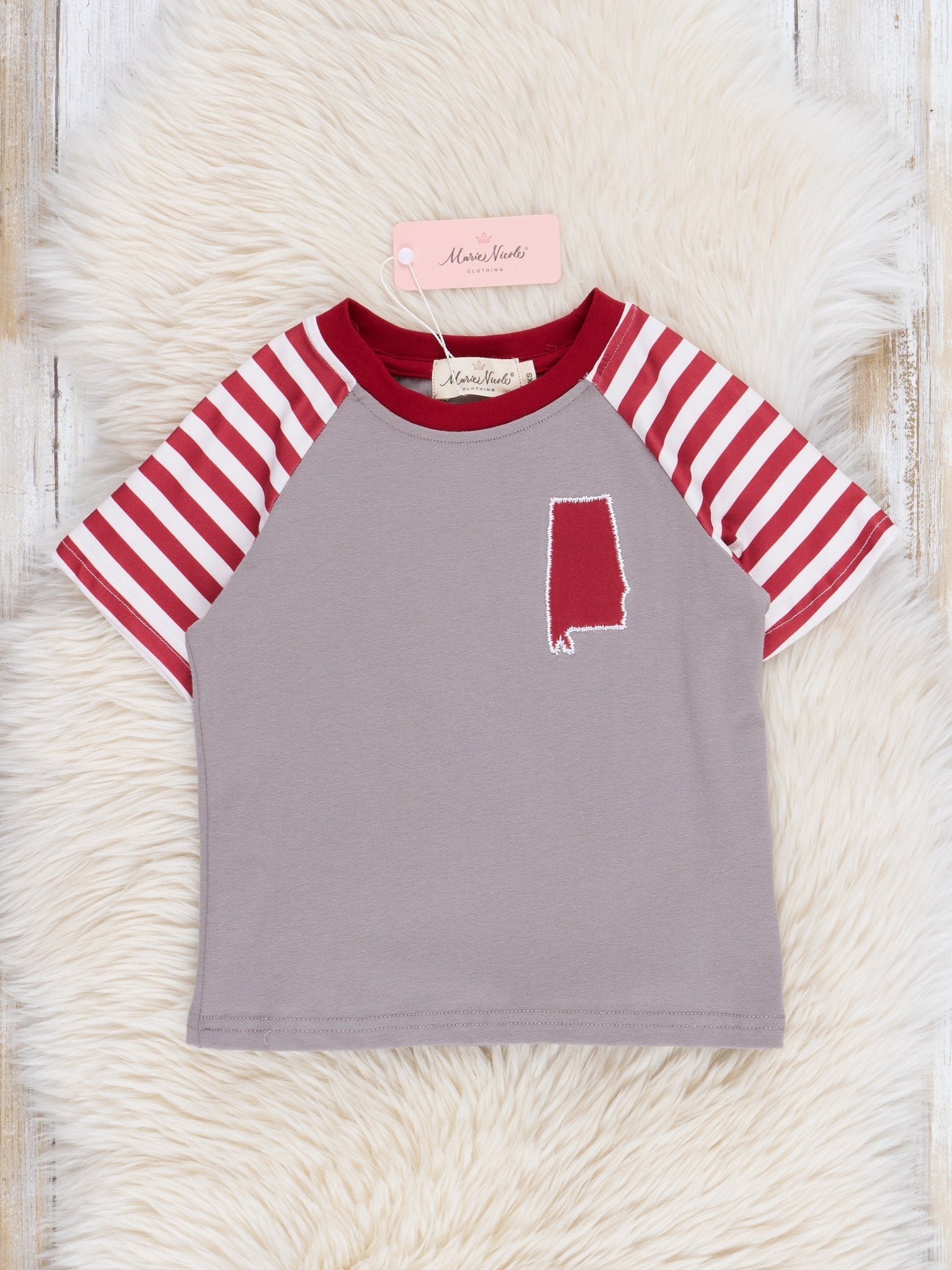 AL Crimson Striped Shirt - Marie Nicole Clothing