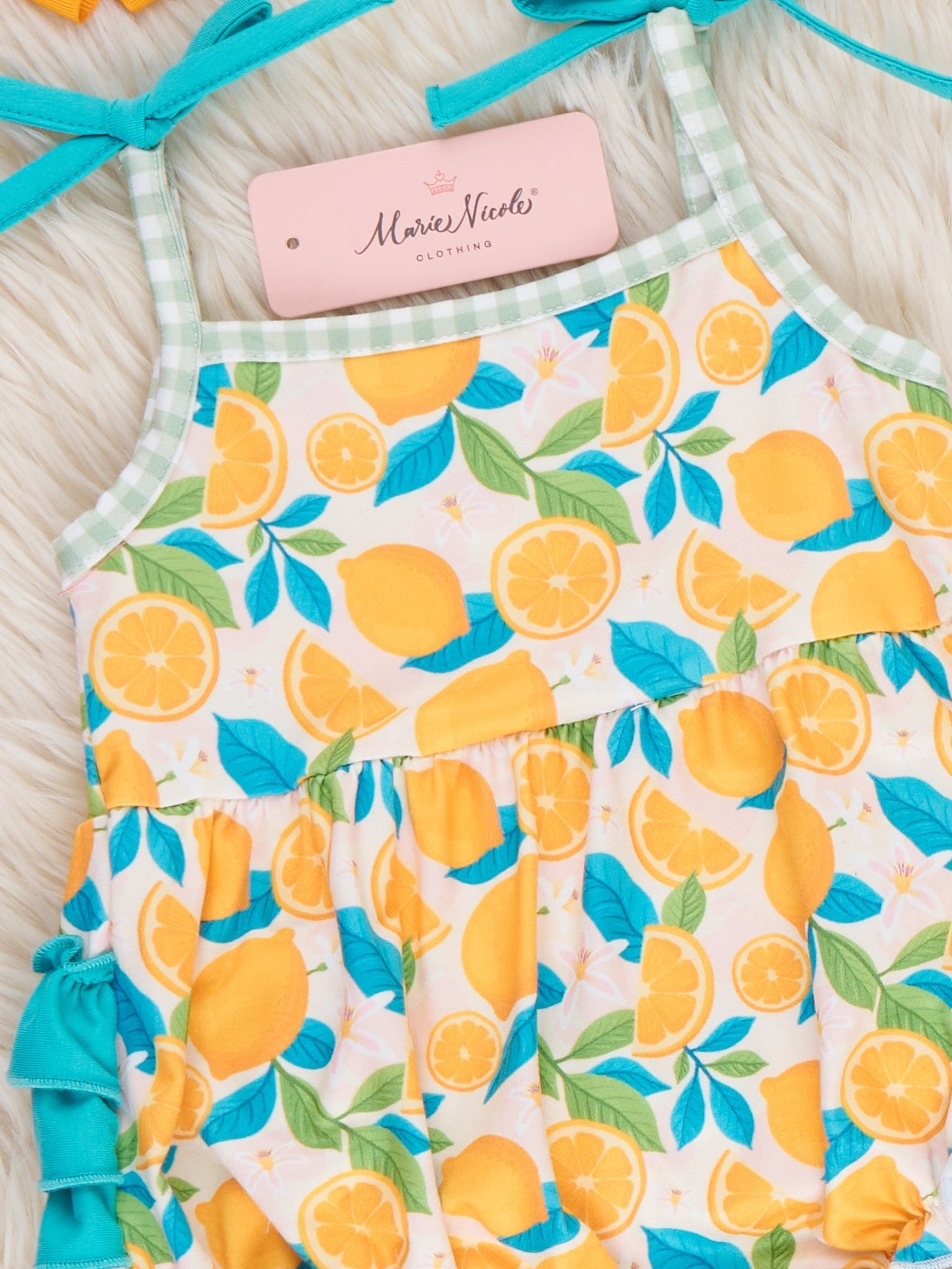 Sweet as Lemon Pie Ruffle Bubble Romper - Marie Nicole Clothing