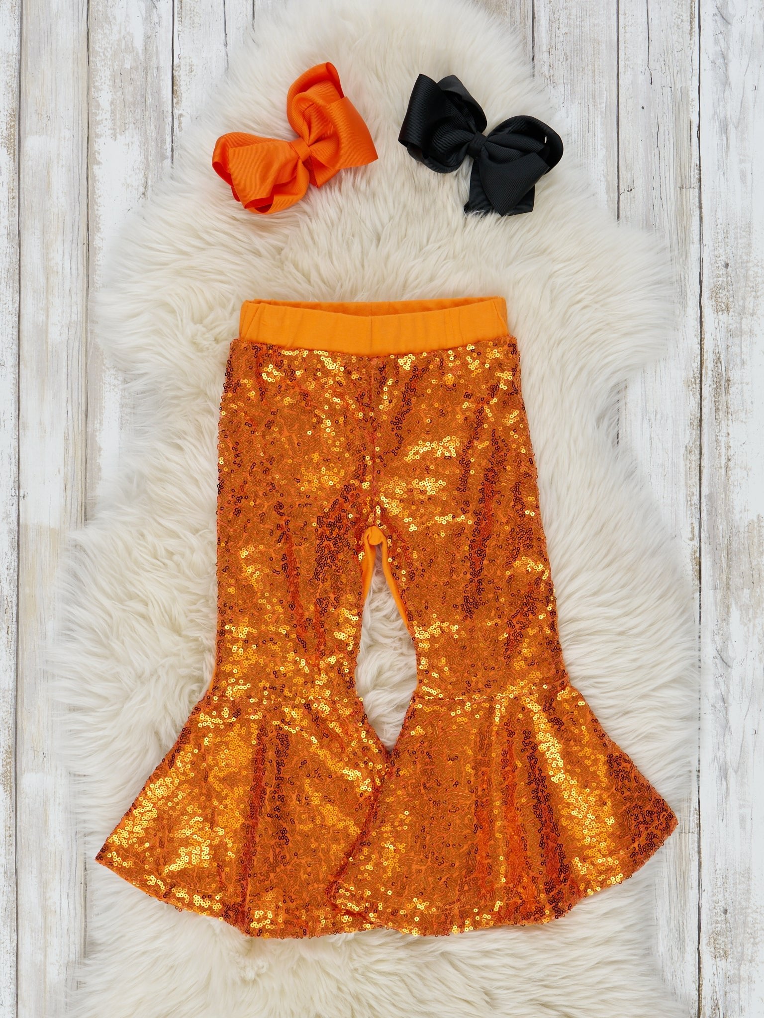 Pumpkin Sparkle Bell Bottom Outfit - Marie Nicole Clothing