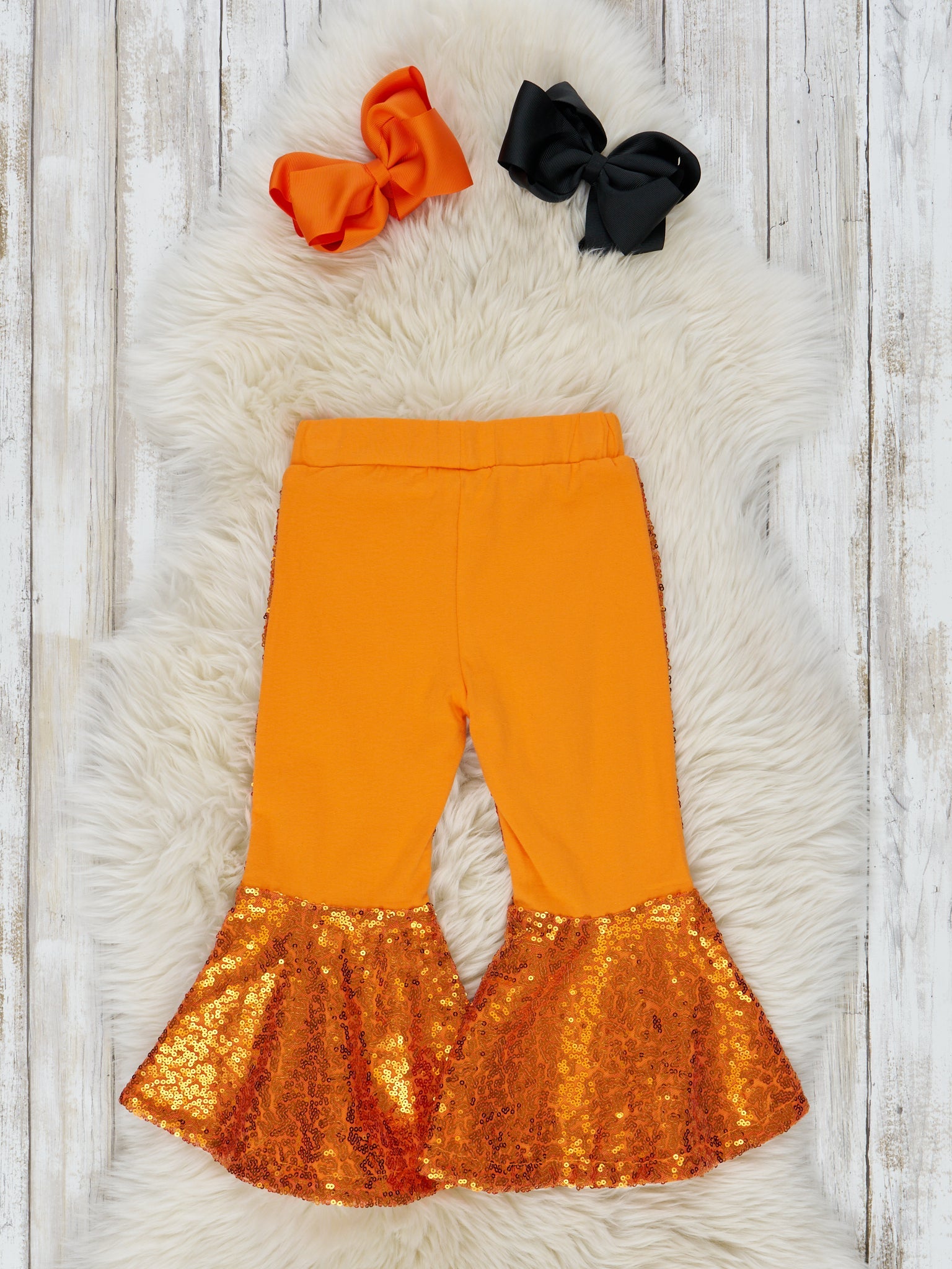 Pumpkin Sparkle Bell Bottom Outfit - Marie Nicole Clothing
