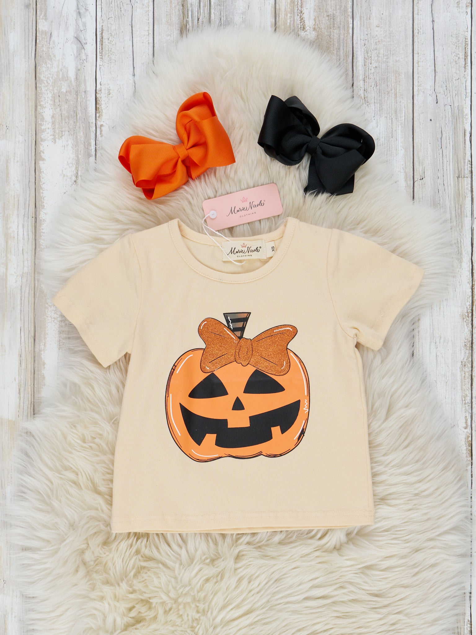 Pumpkin Sparkle Bell Bottom Outfit - Marie Nicole Clothing