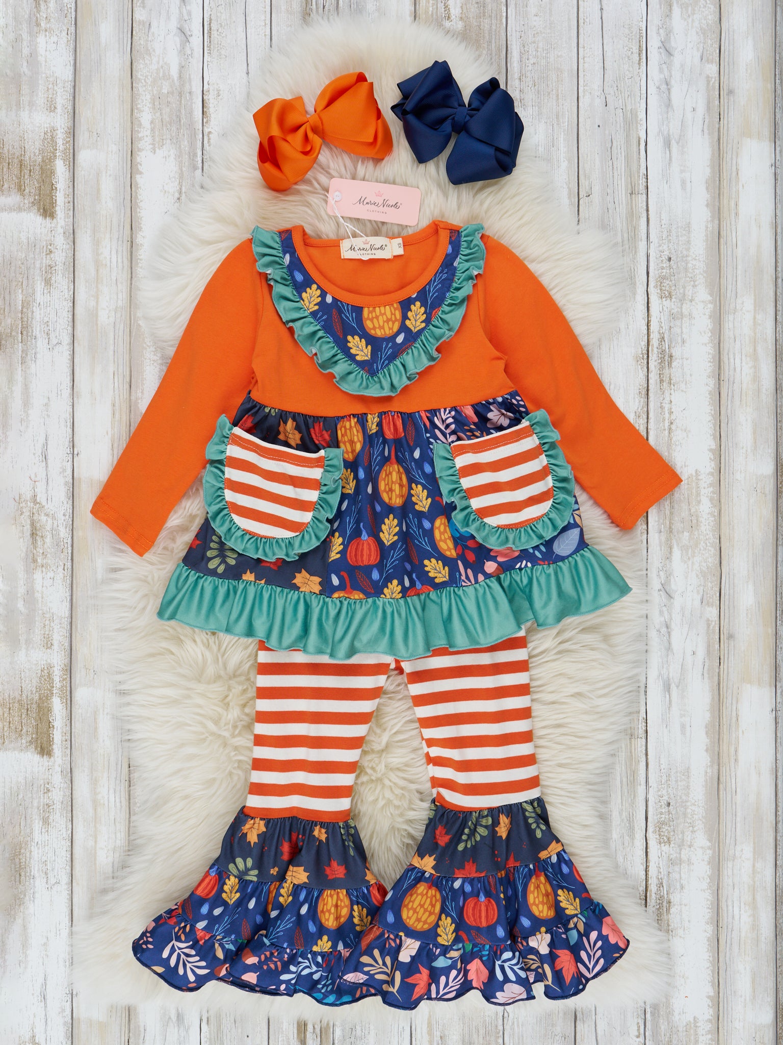 Pocket Flara Bells Outfit - Fall Harvest - Marie Nicole Clothing