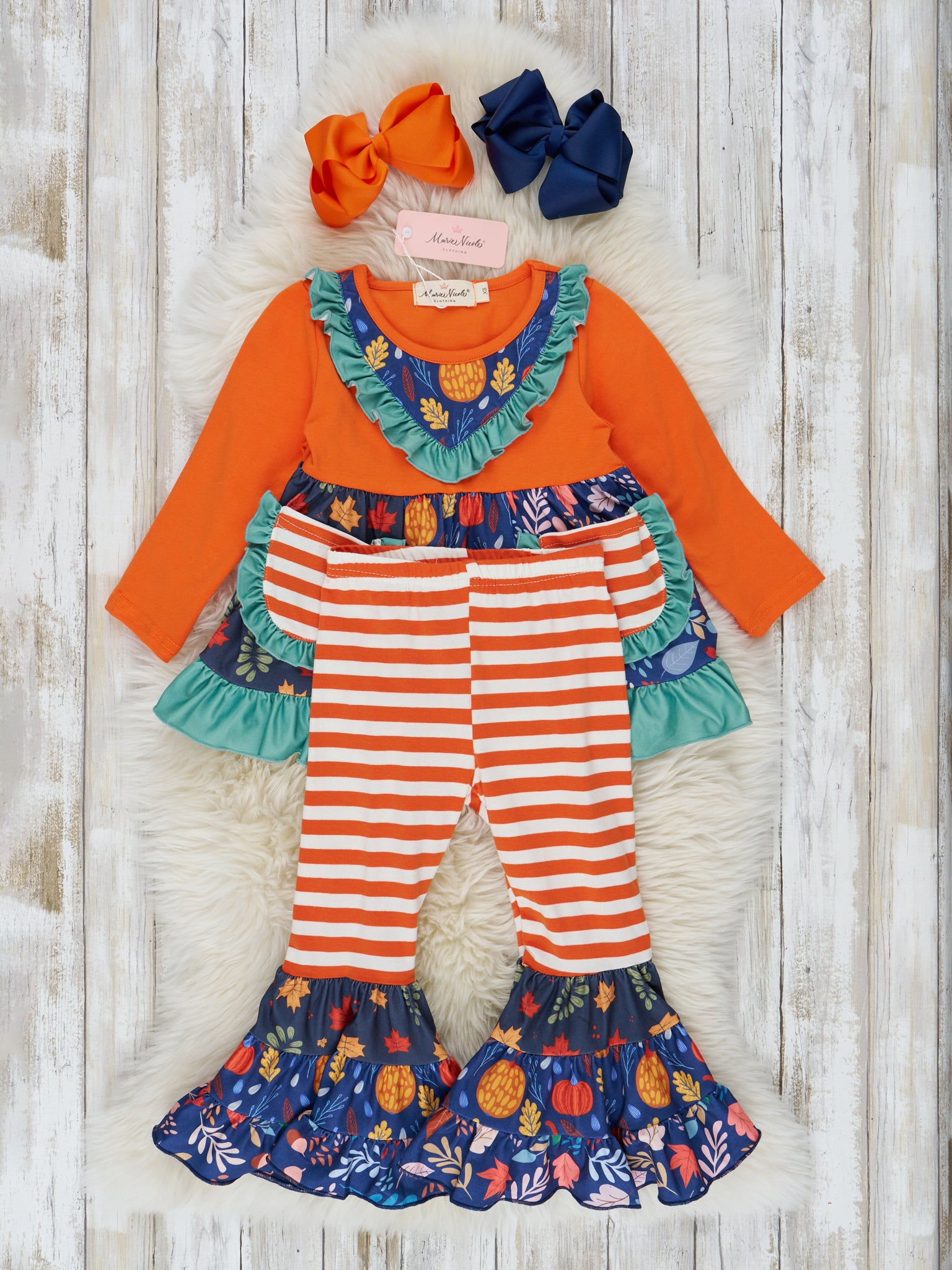 Pocket Flara Bells Outfit - Fall Harvest - Marie Nicole Clothing