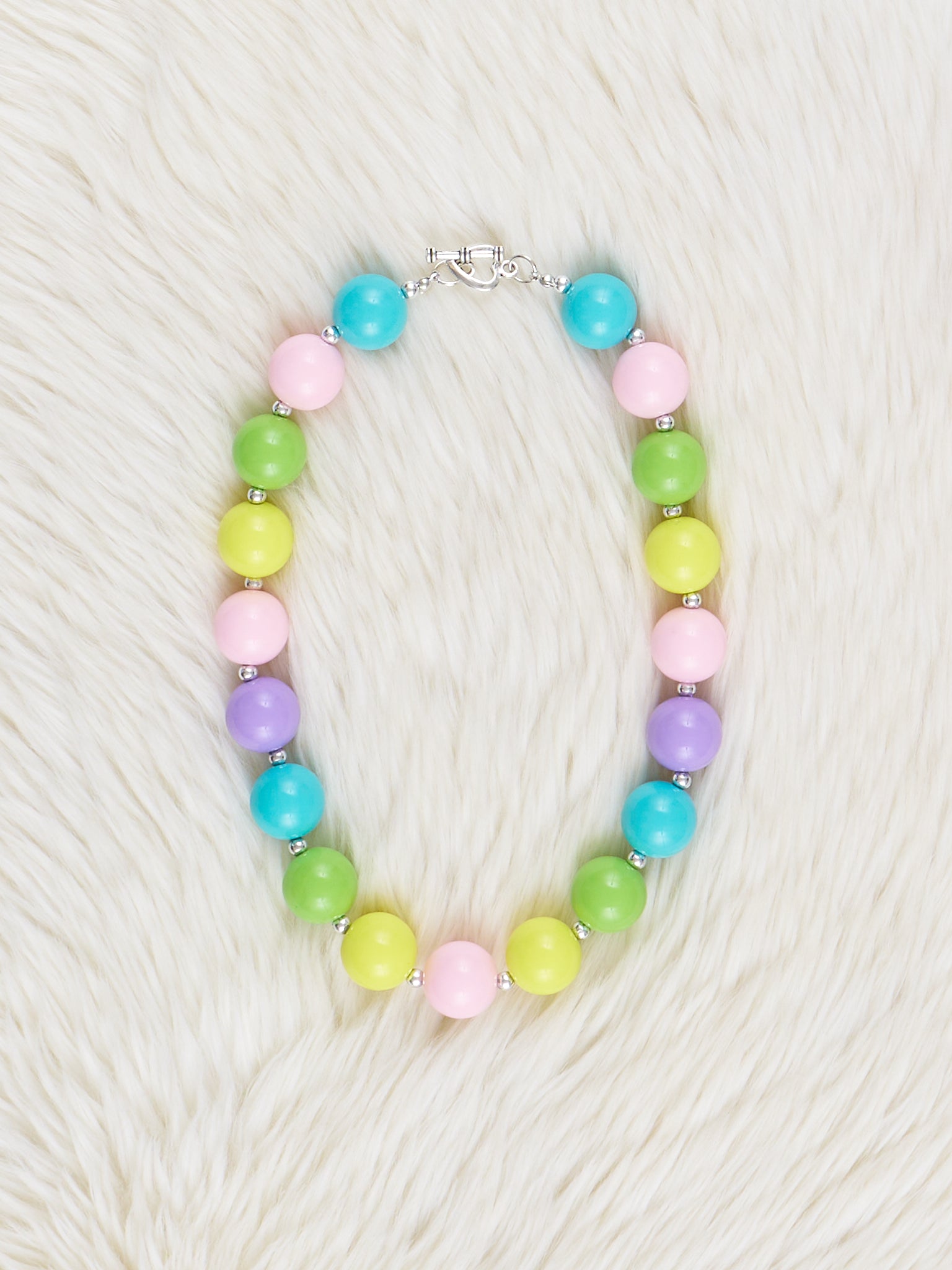Pastel Rainbow Bubblegum Necklace - Marie Nicole Clothing