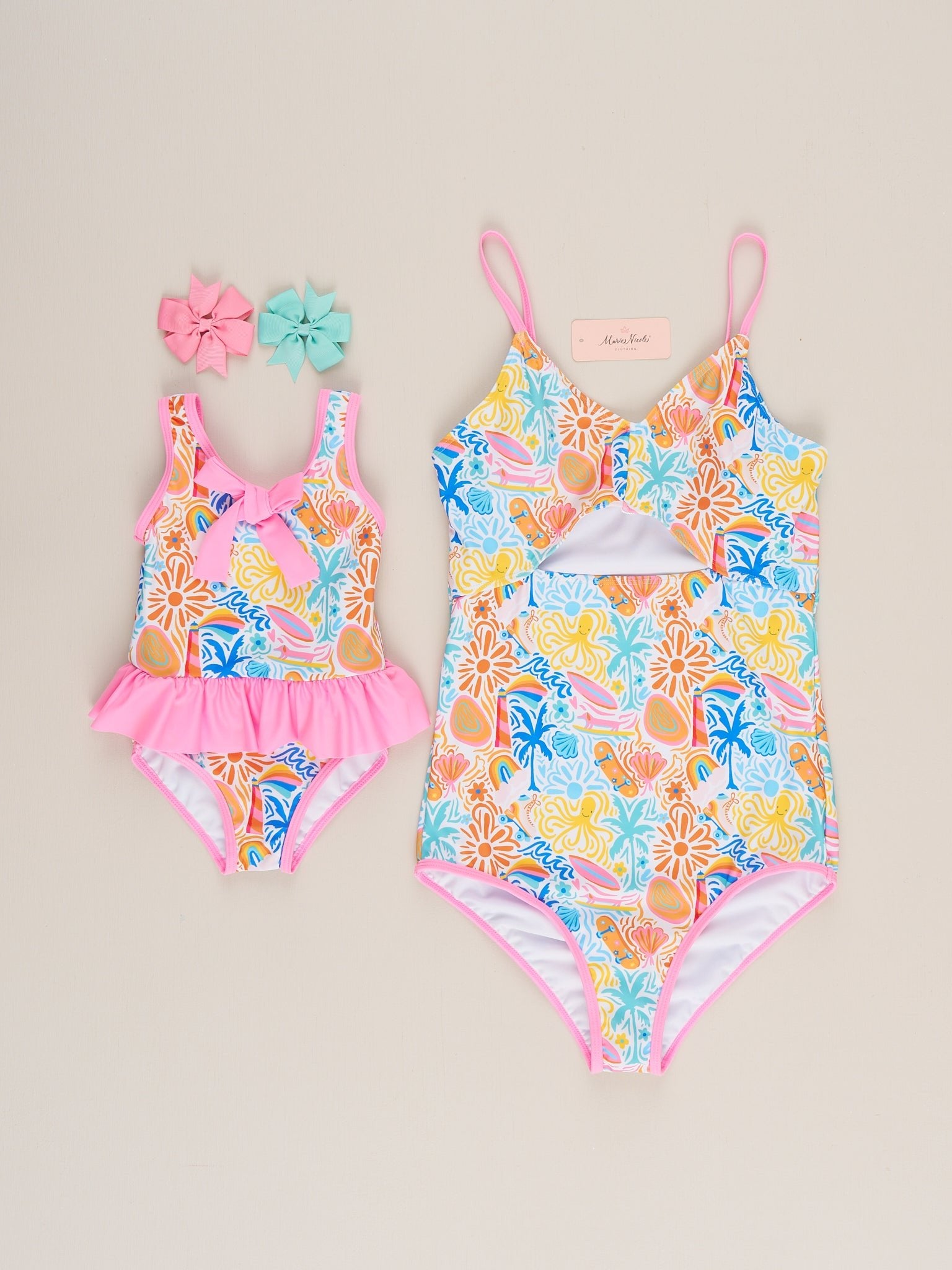 Family Tropical Beach Swimsuit - Girl - Marie Nicole Clothing