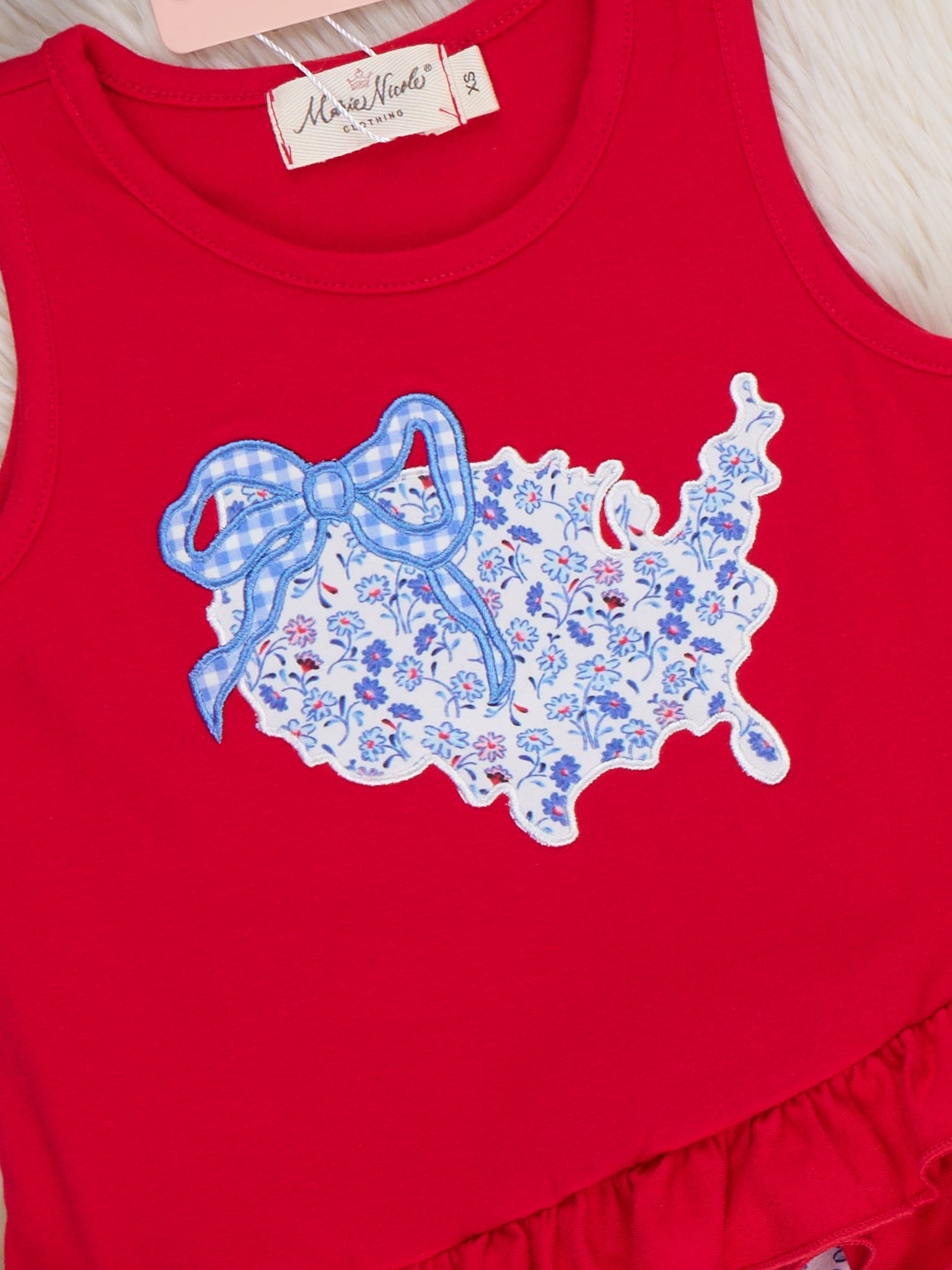 Sweet Land Floral Embroidered Ruffle Outfit - Marie Nicole Clothing