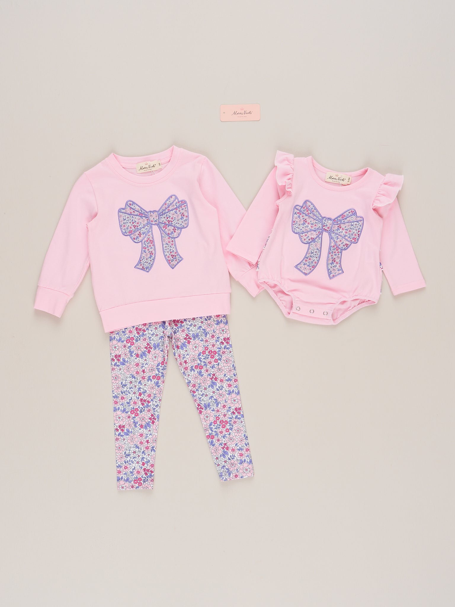 Delicate Flower Bow Outfit - Marie Nicole Clothing