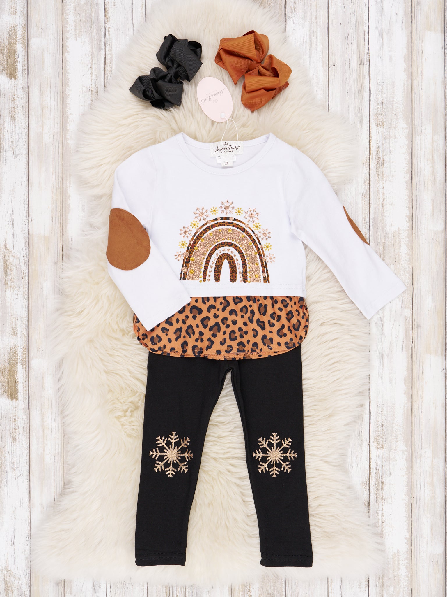 Golden Leopard Rainbow Outfit - Marie Nicole Clothing