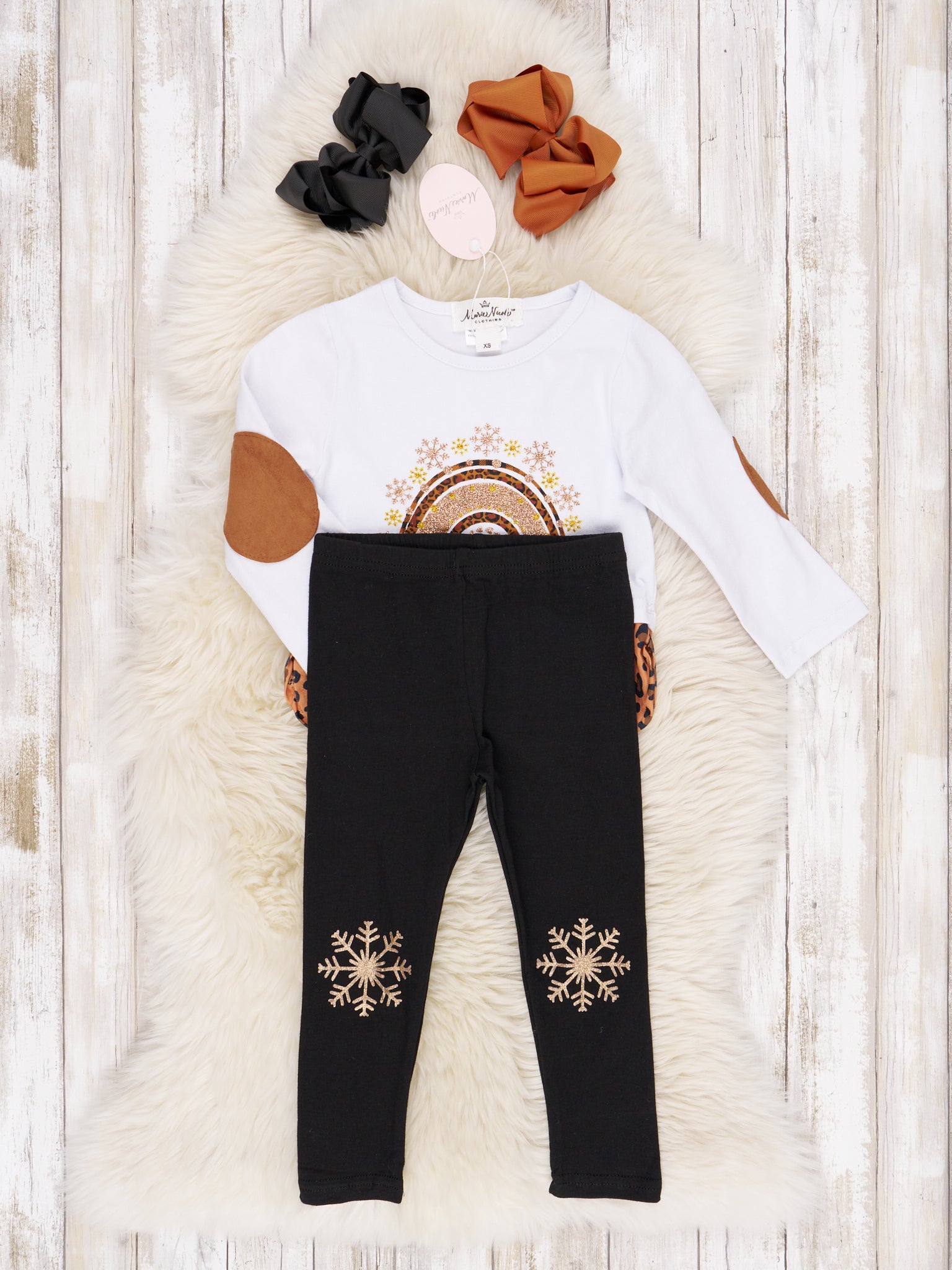 Golden Leopard Rainbow Outfit - Marie Nicole Clothing