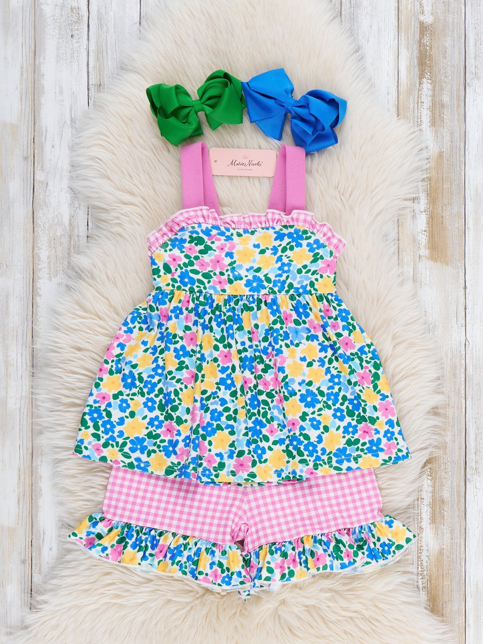 Blooming Garden Floral Ruffle Outfit - Marie Nicole Clothing