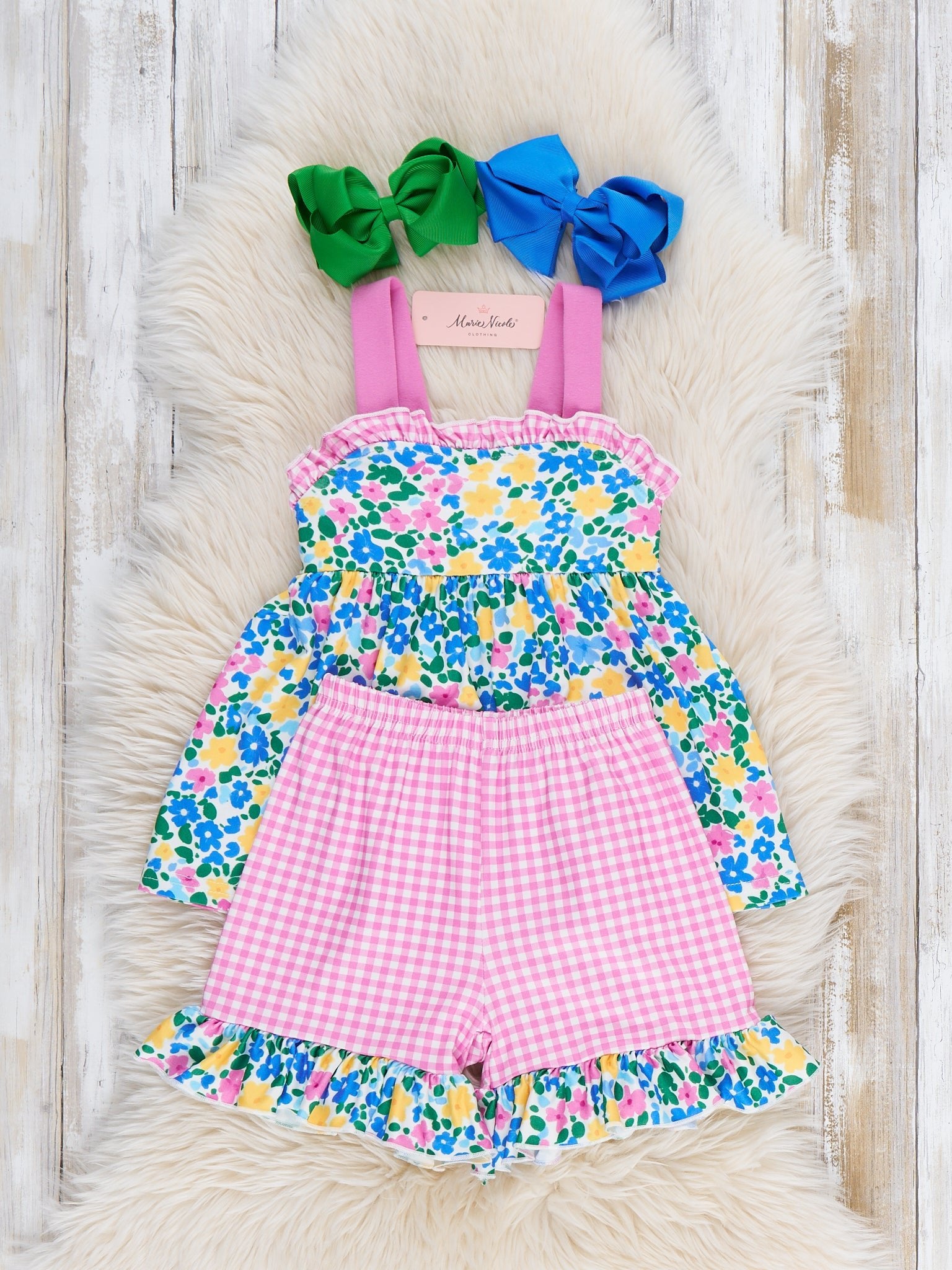 Blooming Garden Floral Ruffle Outfit - Marie Nicole Clothing