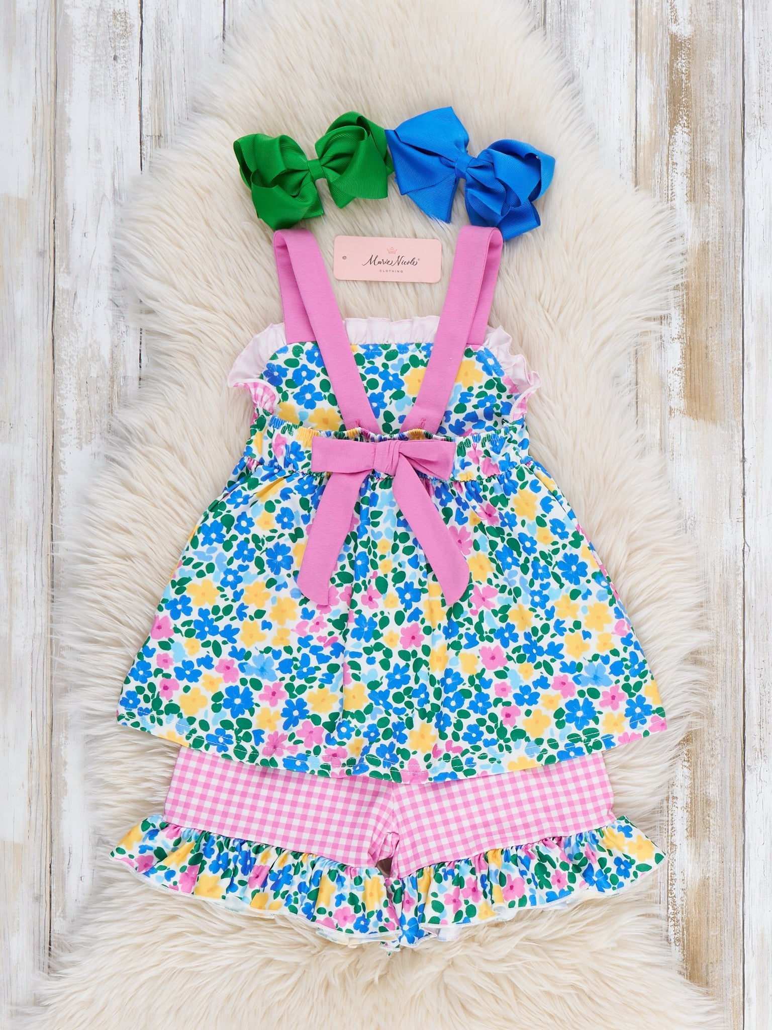 Blooming Garden Floral Ruffle Outfit - Marie Nicole Clothing