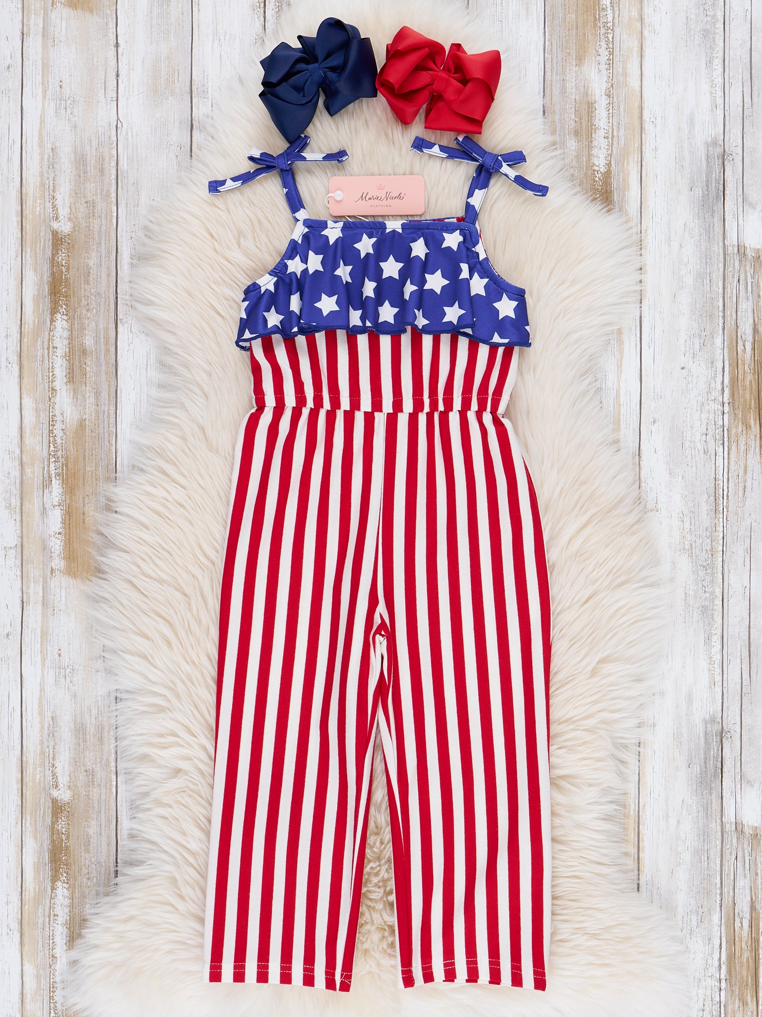 American Stars & Stripes Jumpsuit - Marie Nicole Clothing