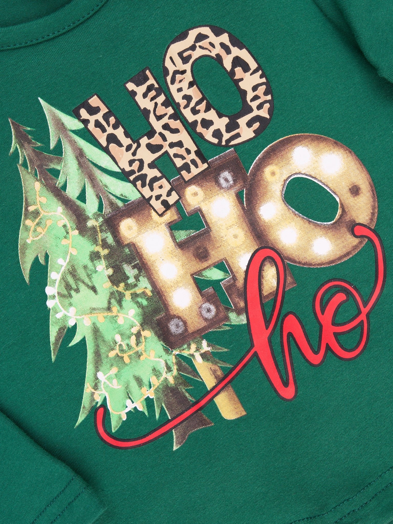 Green "HO HO HO" Ruffle Outfit - Marie Nicole Clothing