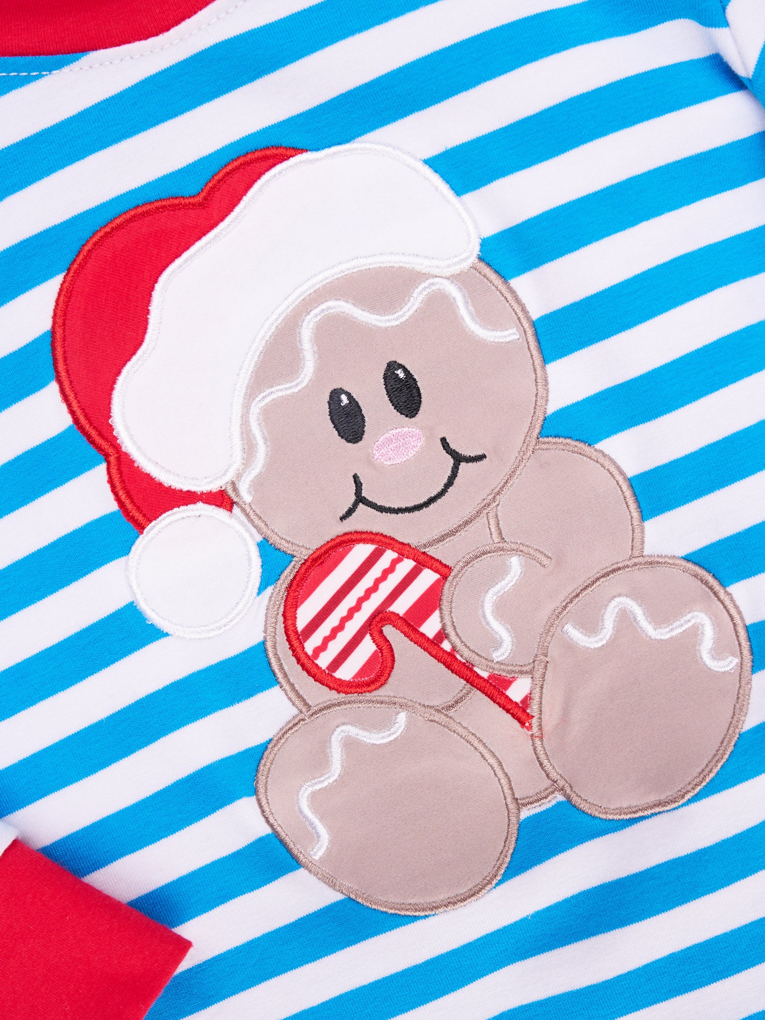 Blue Striped Gingerbread Outfit - Marie Nicole Clothing