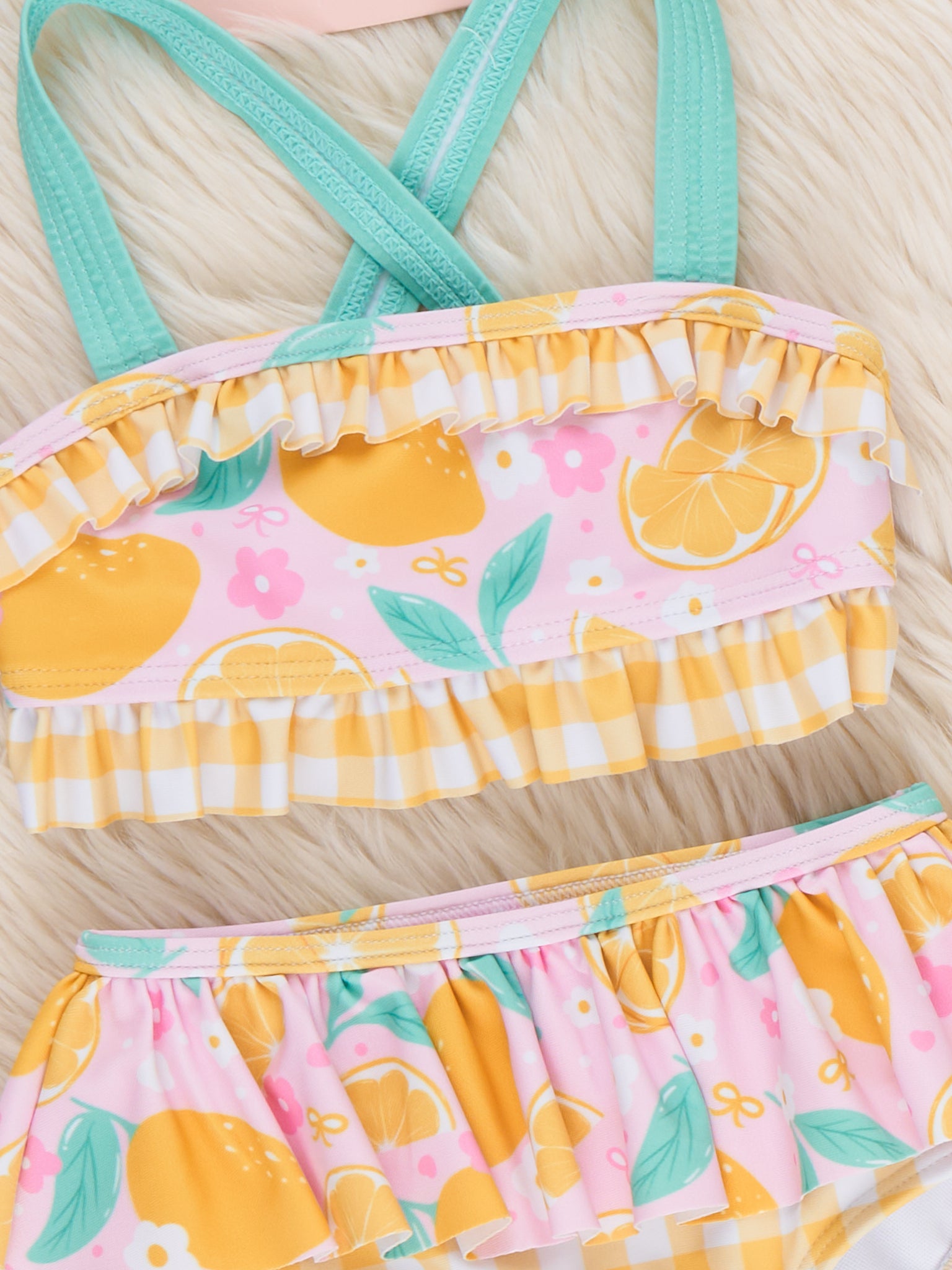 Lemon Grove Splash Ruffle Swimsuit - Marie Nicole Clothing