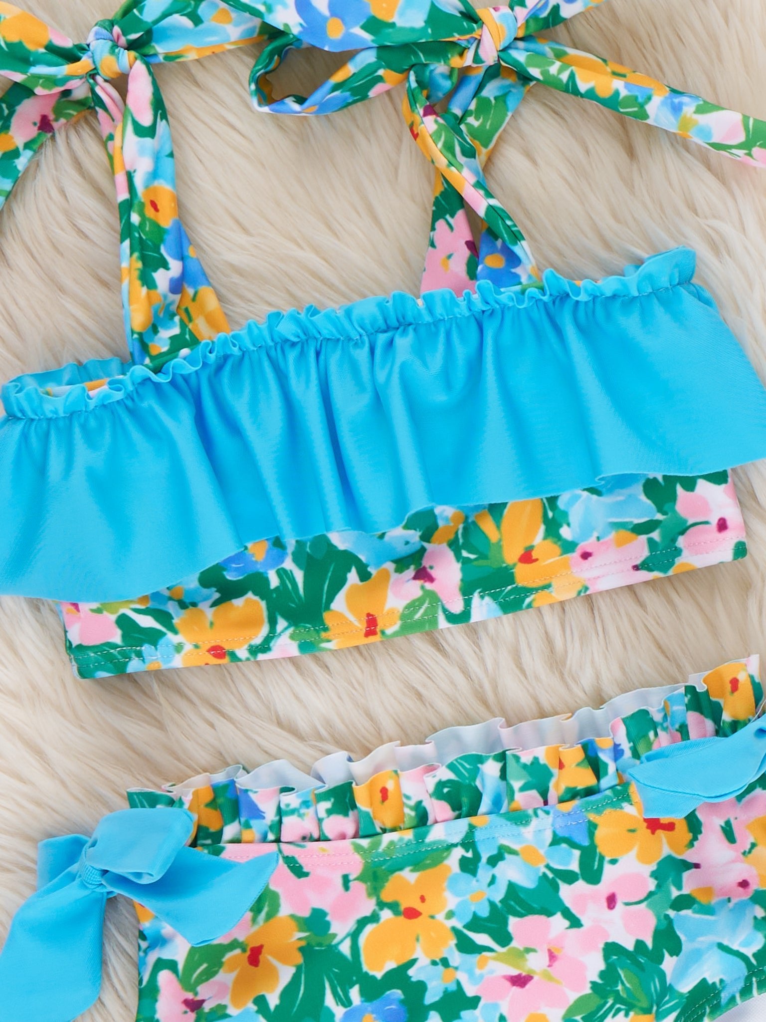 Floral Lagoon Ruffle Swimsuit - Marie Nicole Clothing