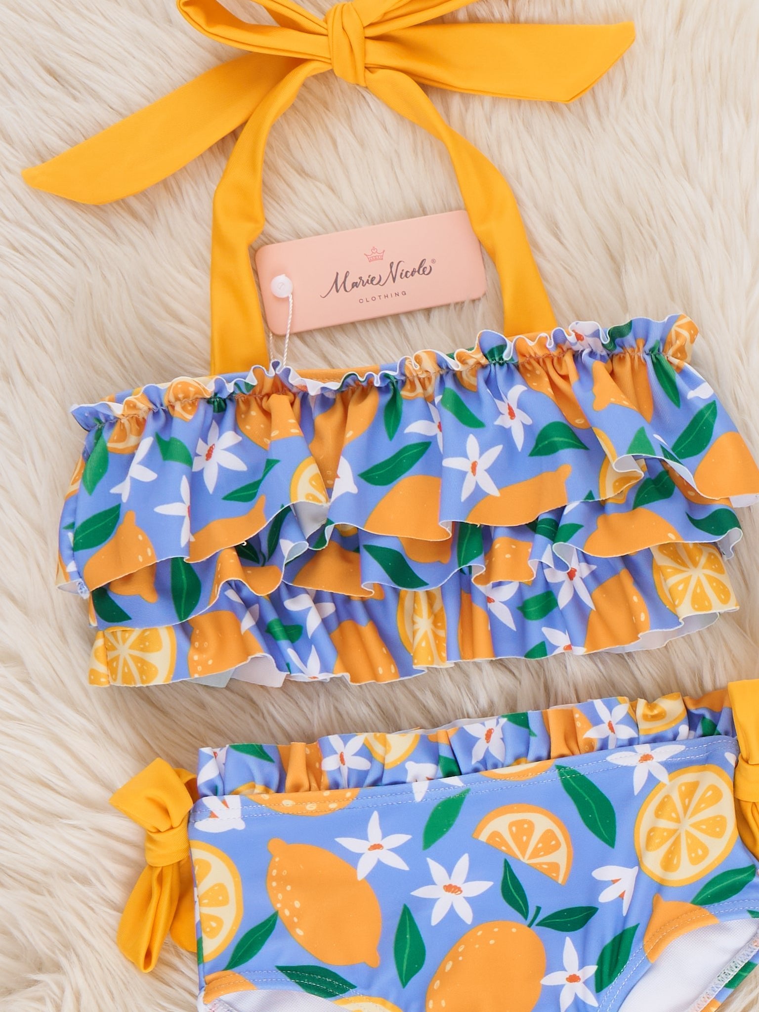 Squeezed Sunshine Ruffle Swimsuit - Marie Nicole Clothing