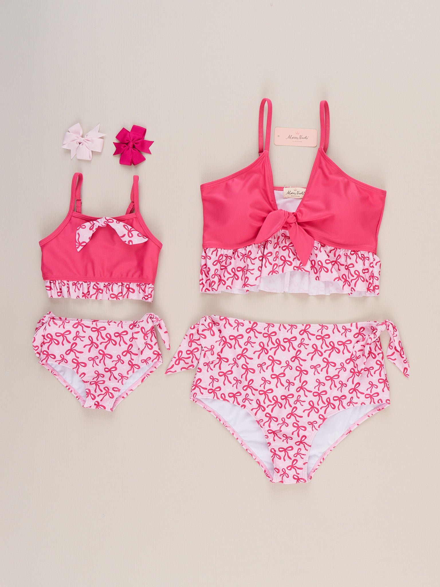 Mom & Me Tied With A Bow Swimsuit - Marie Nicole Clothing