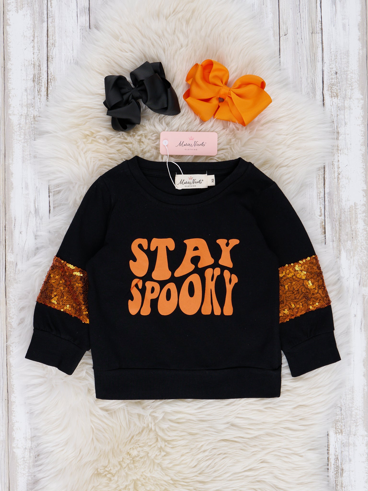 Mom & Me "Stay Spooky" Sequin Shirt - Marie Nicole Clothing