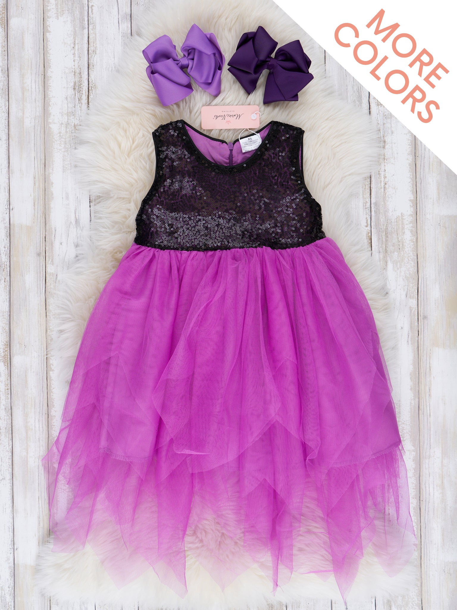 Sequin Tulip Hem Tulle Dress - Marie Nicole Clothing