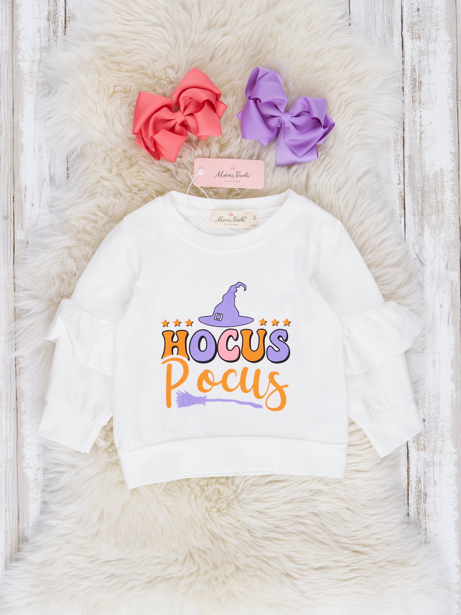 Pastel Rainbow "Hocus Pocus" Tulle Outfit - Marie Nicole Clothing