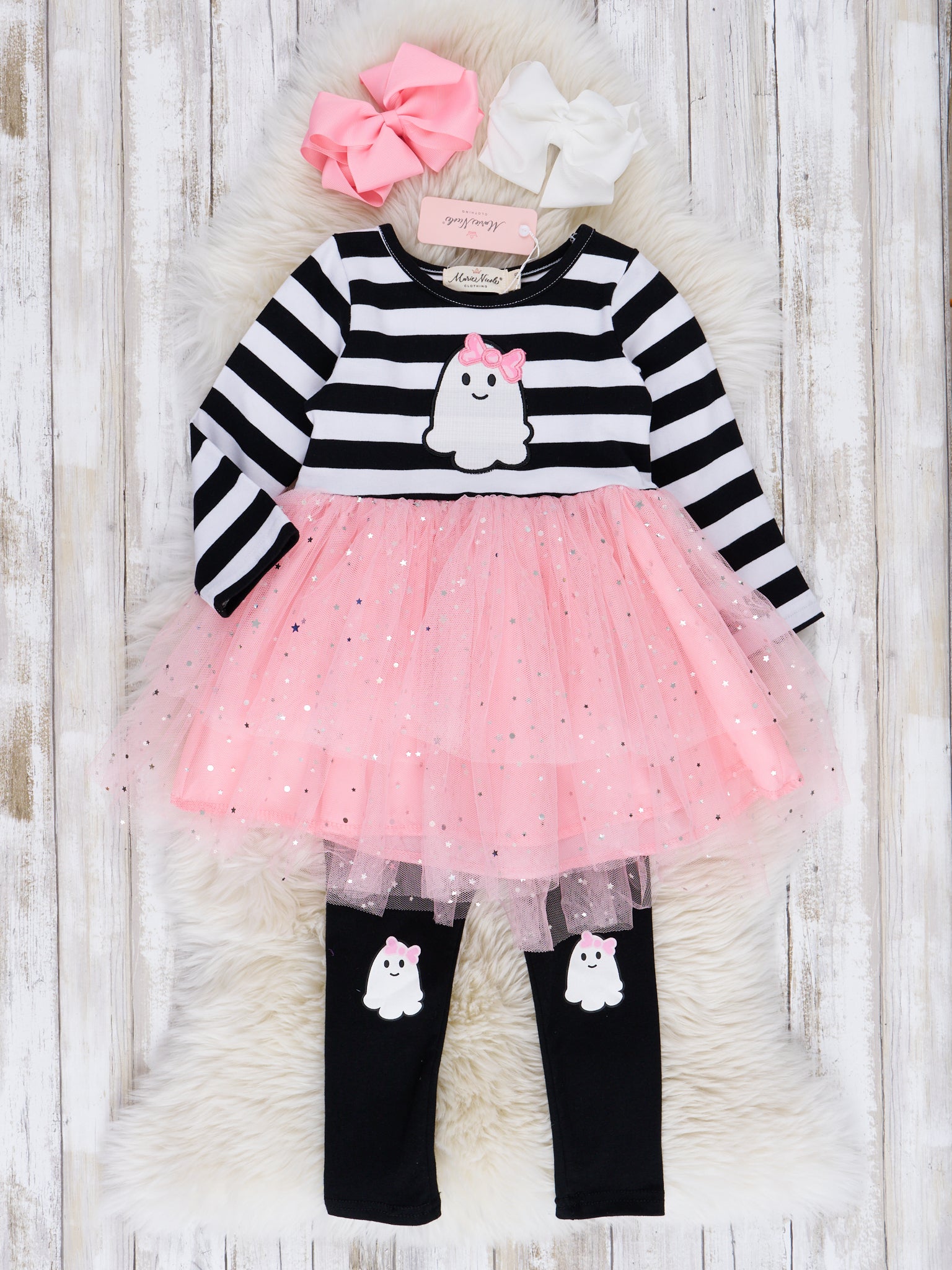 Sparkly Pink Tulle Sweet Ghost Outfit - Marie Nicole Clothing