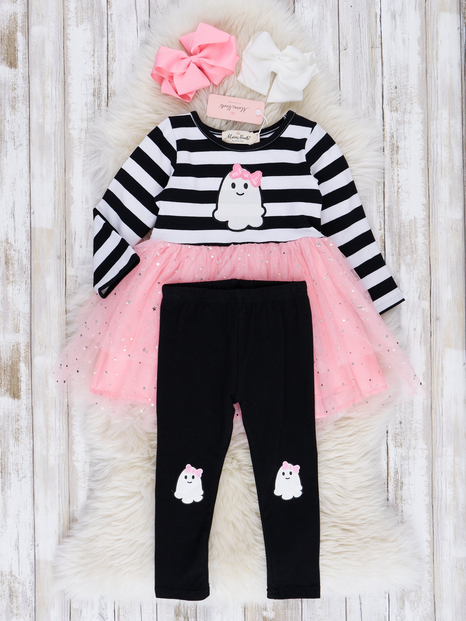 Sparkly Pink Tulle Sweet Ghost Outfit - Marie Nicole Clothing