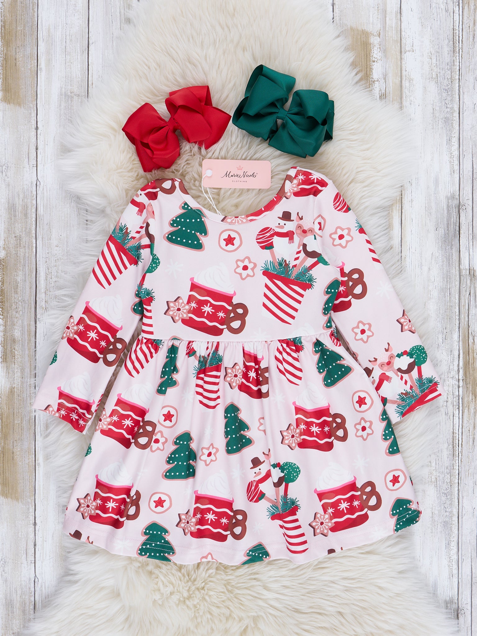 Sweet Holiday Treats Swing Dress - Marie Nicole Clothing