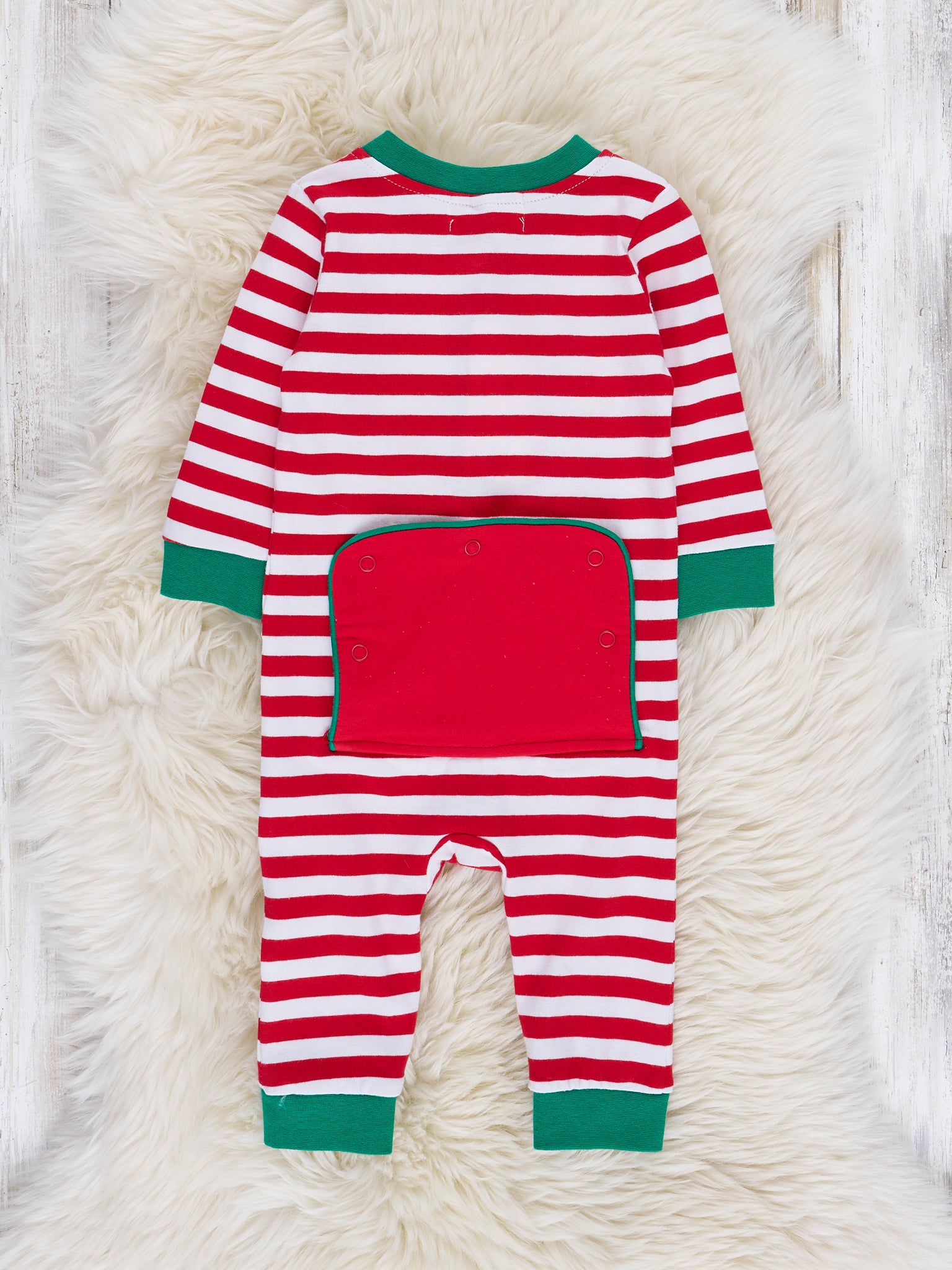 Gingerbread Dreams Striped Christmas Sleeper Pajamas - Boys & Girls - Marie Nicole Clothing