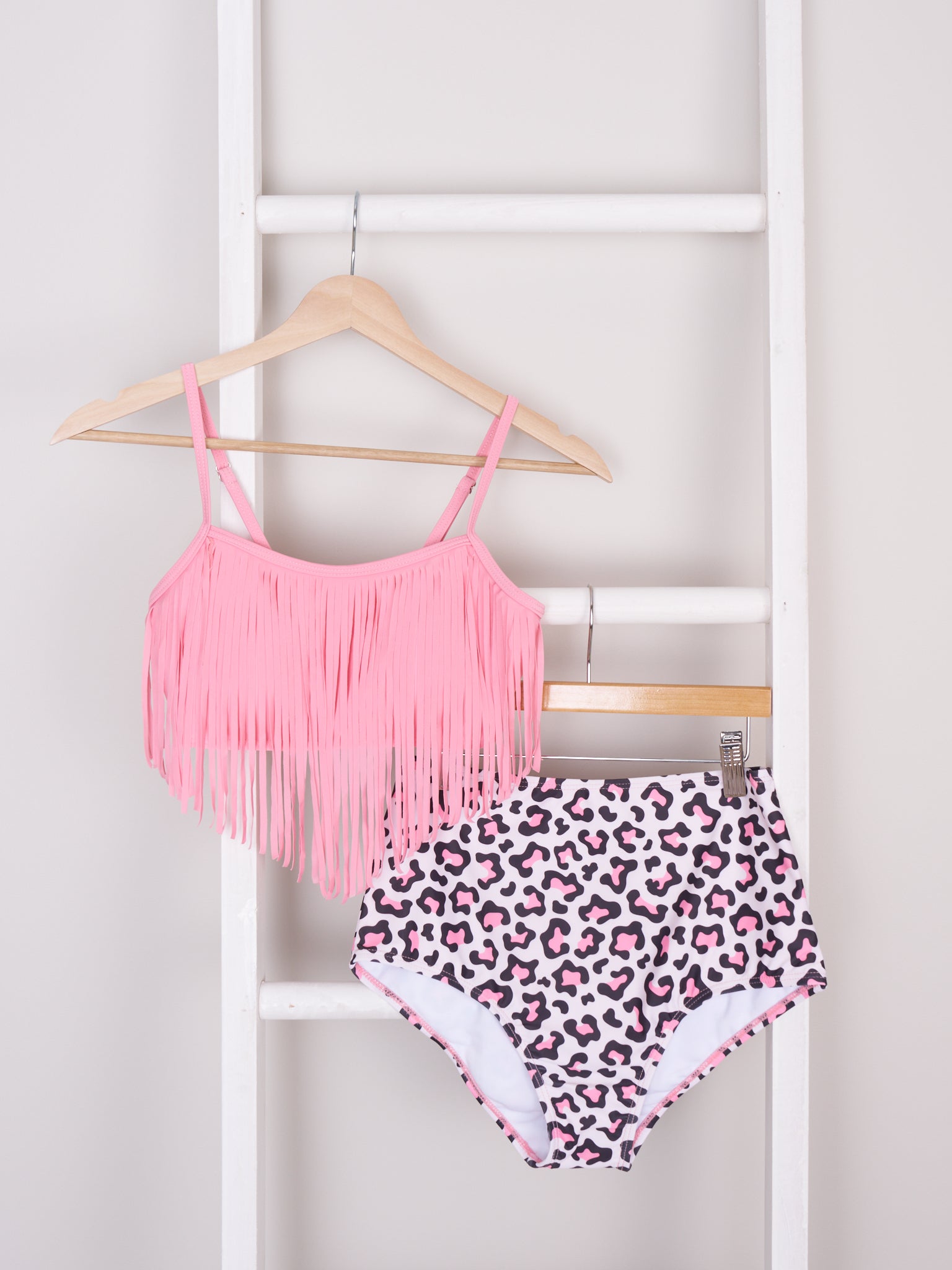 Mom & Me Leopard Fringe Swimsuit - Marie Nicole Clothing