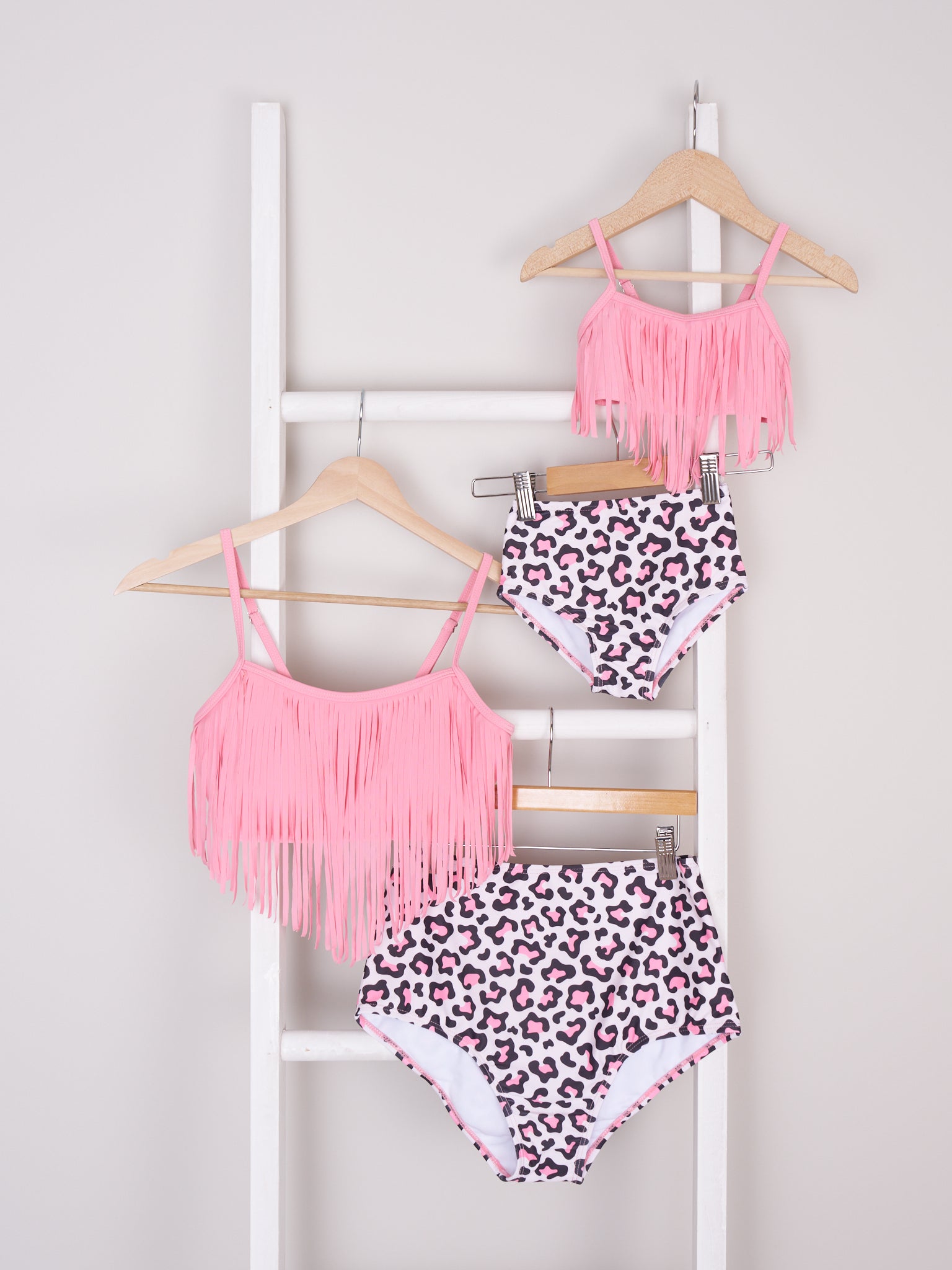 Mom & Me Leopard Fringe Swimsuit - Marie Nicole Clothing