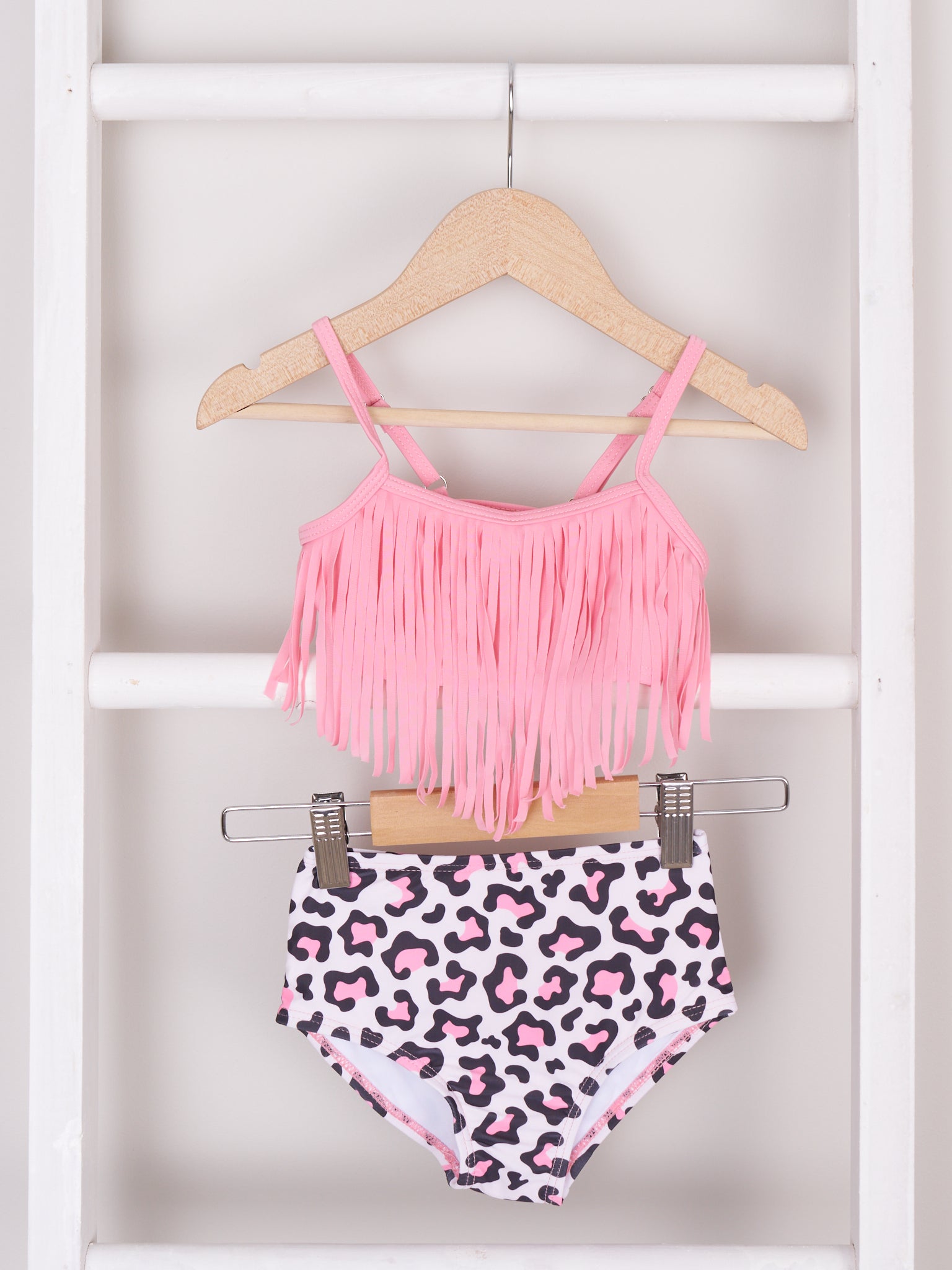 Mom & Me Leopard Fringe Swimsuit - Marie Nicole Clothing
